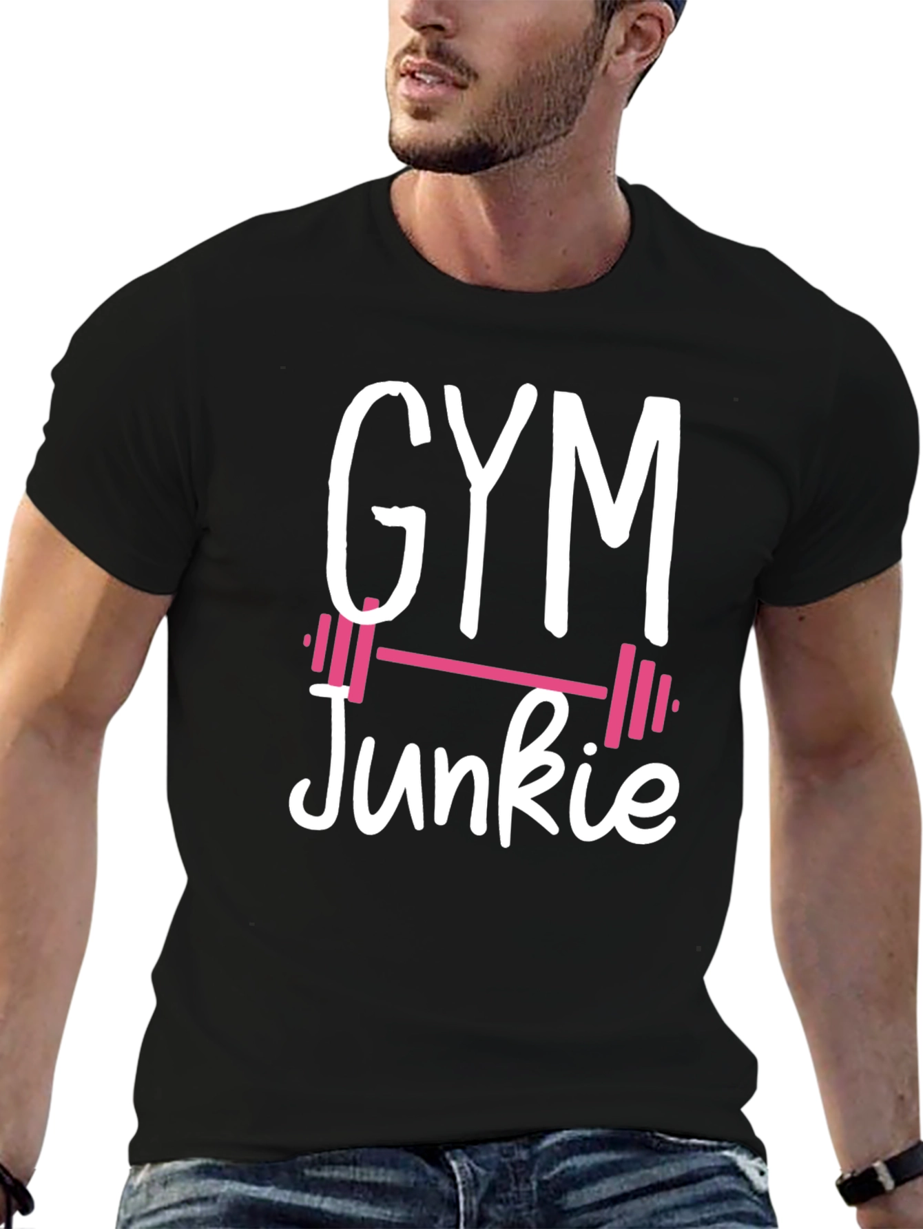 Gym Junkie Black T-Shirt - Fitness Apparel