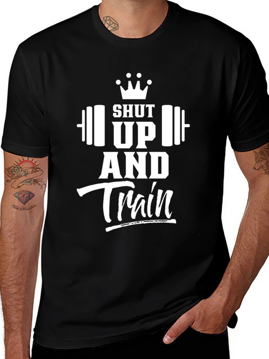 Shut Up and Train Black Graphic T-Shirt