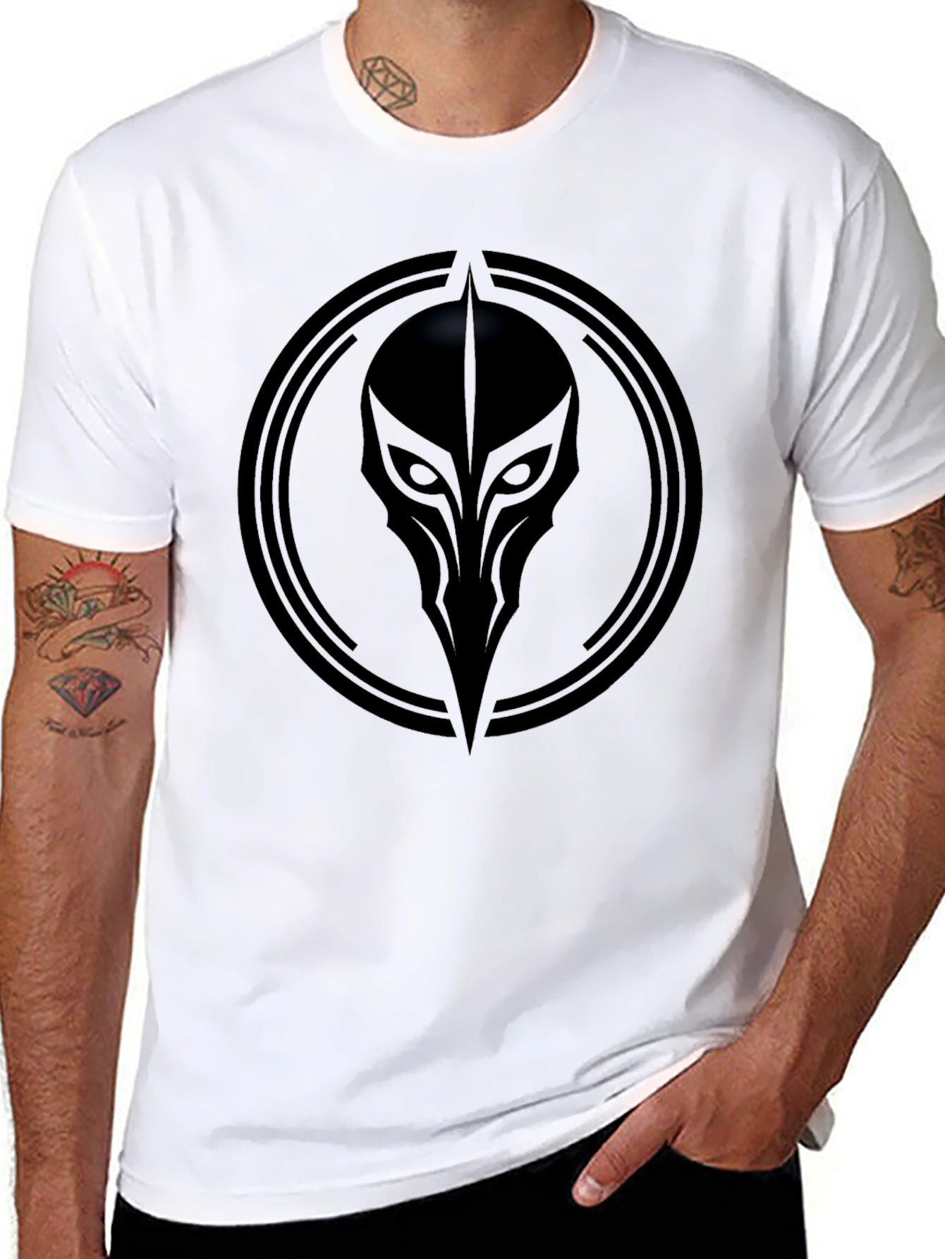 Mystic Raven Graphic Black T-Shirt