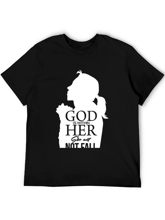 Faith-Inspired Graphic Tee - God Is Within Her