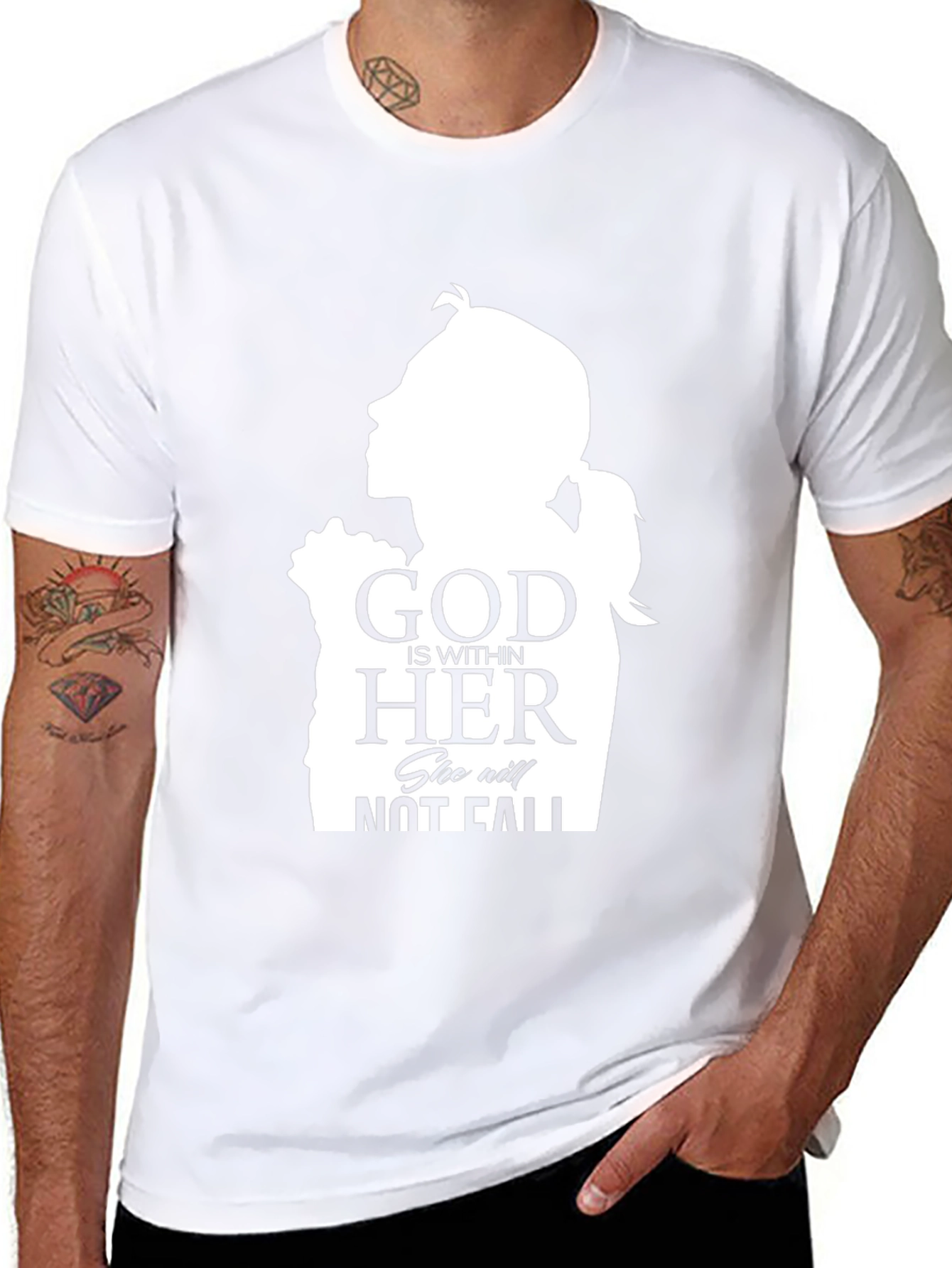Faith-Inspired Graphic Tee - God Is Within Her
