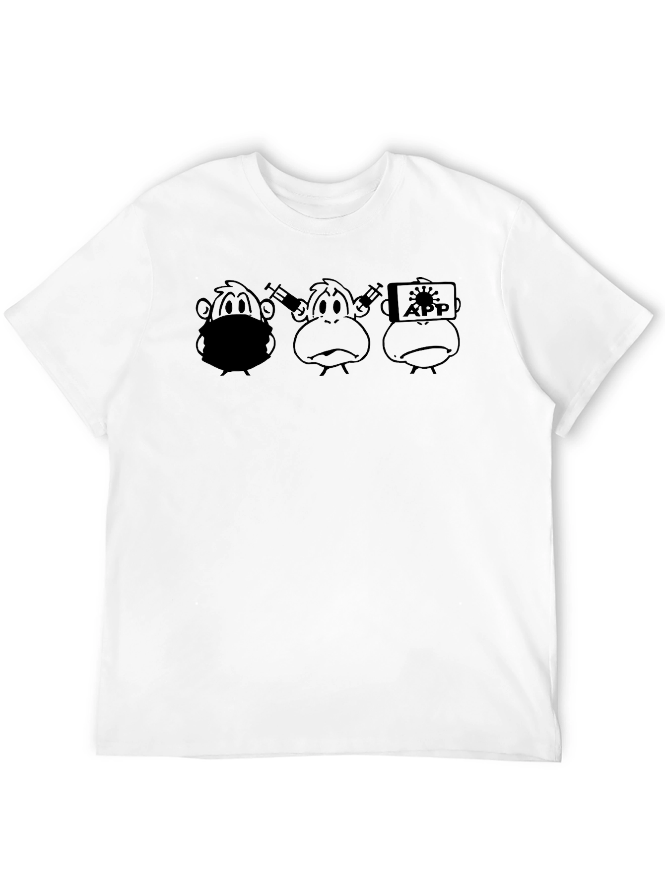 COVID Monkey T-Shirt - Hear See Speak No Evil