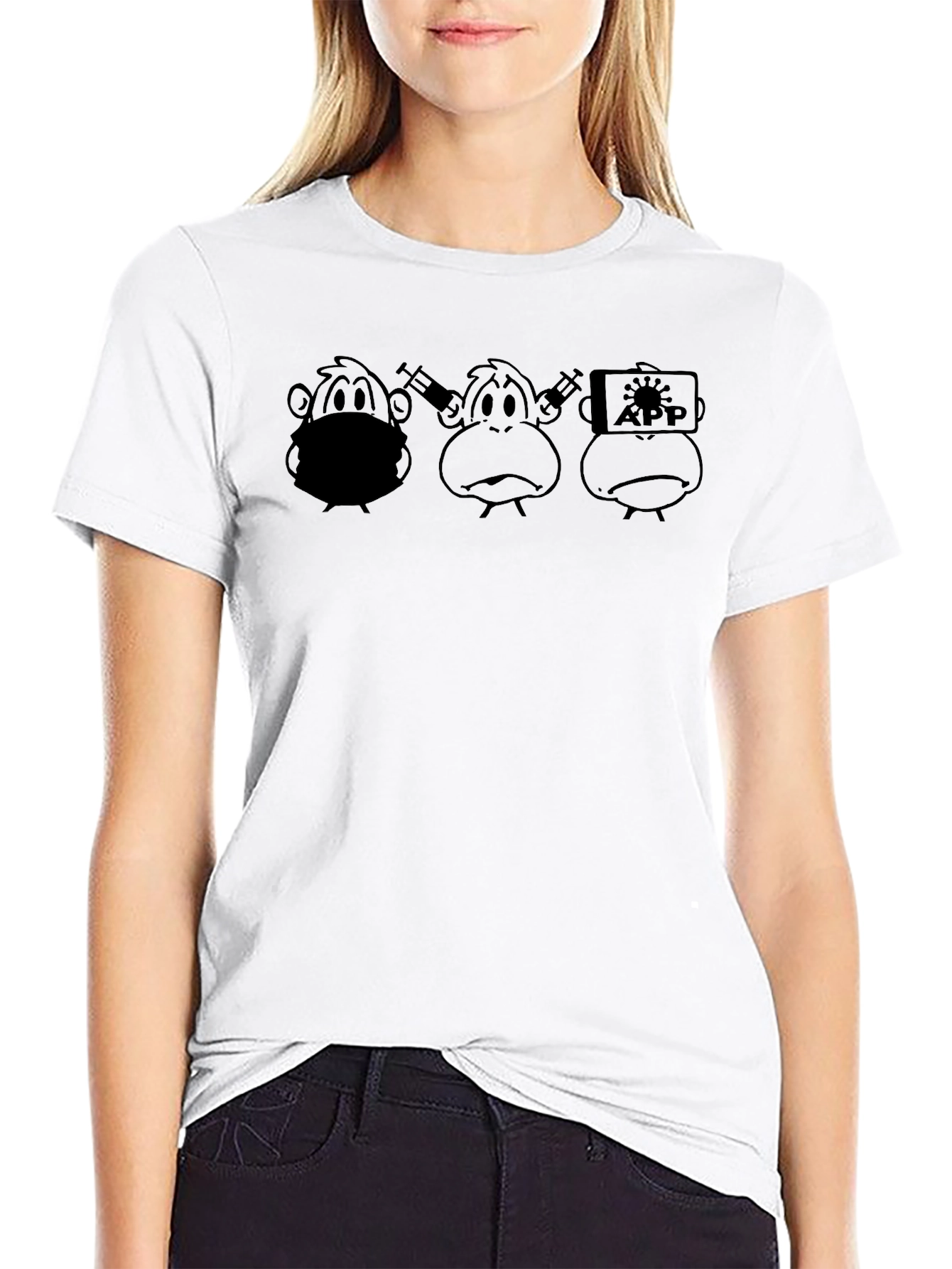 COVID Monkey T-Shirt - Hear See Speak No Evil