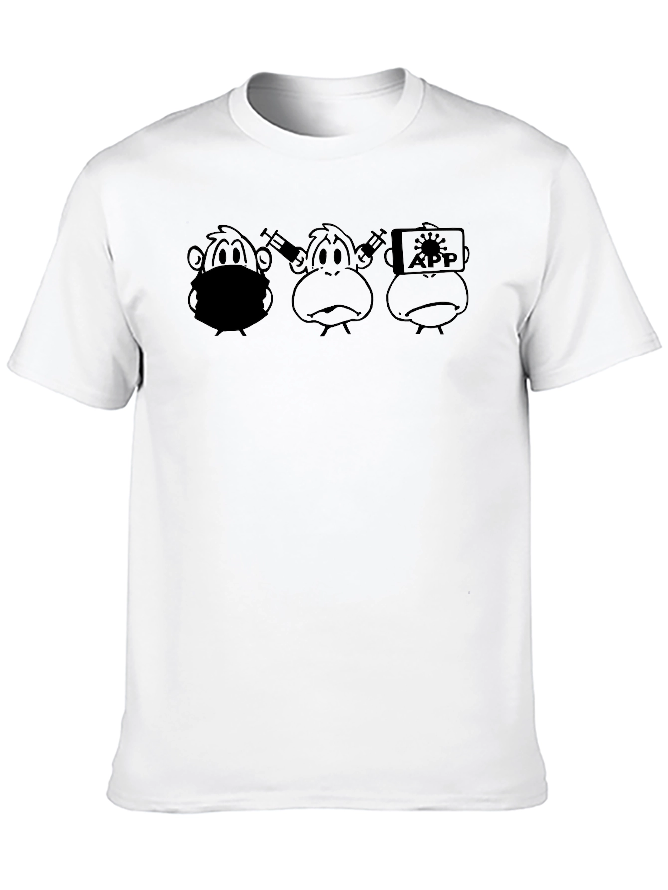 COVID Monkey T-Shirt - Hear See Speak No Evil