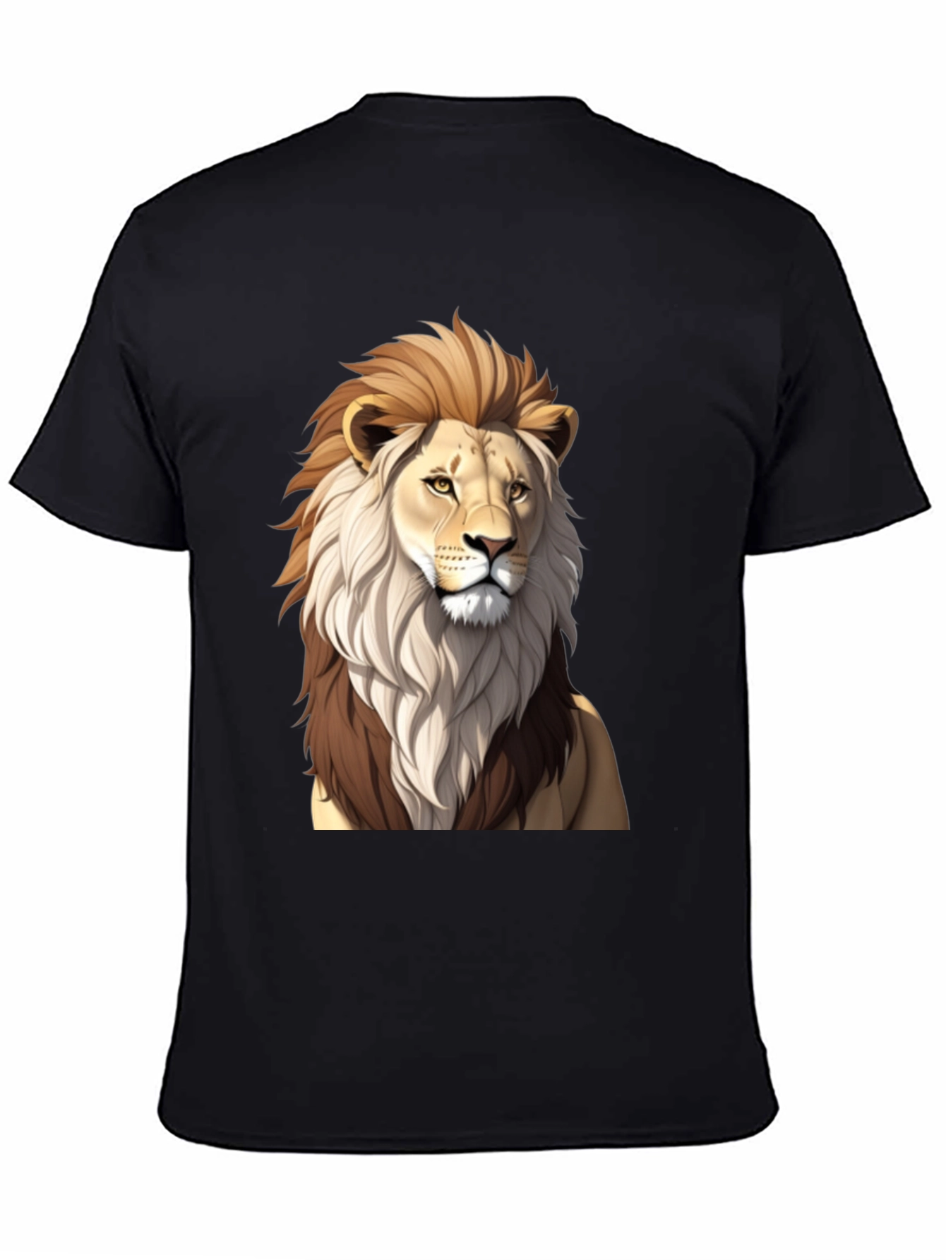 Lion Graphic Black T-Shirt - Mens Casual Wear