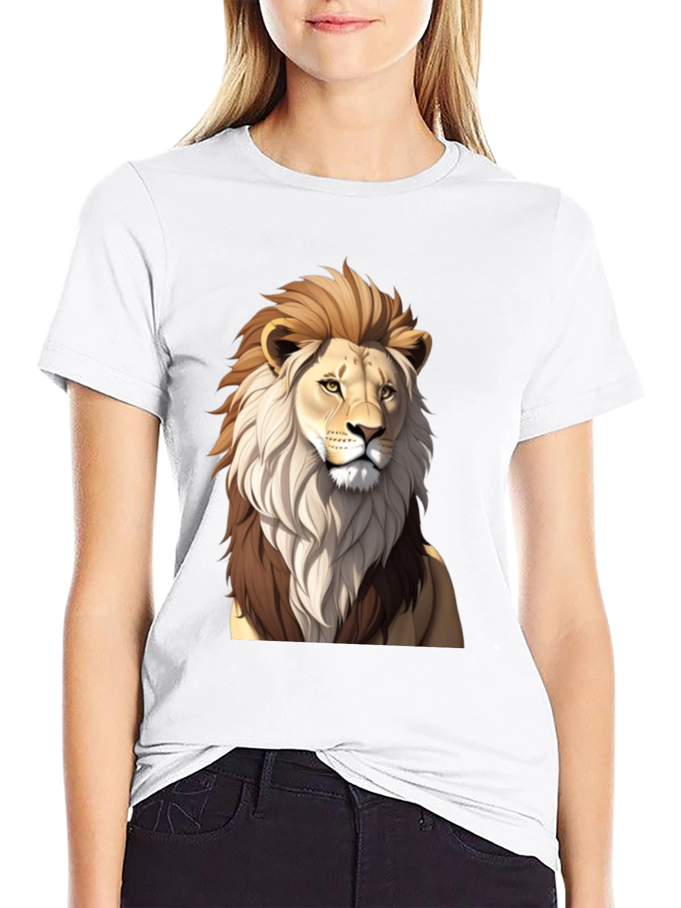 Lion Graphic Black T-Shirt - Mens Casual Wear