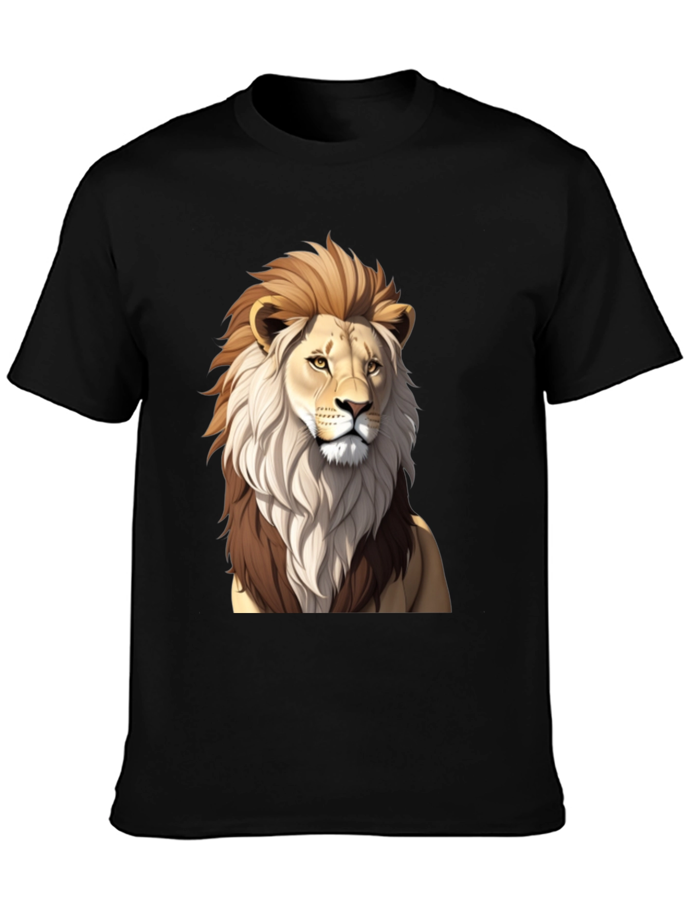 Lion Graphic Black T-Shirt - Mens Casual Wear