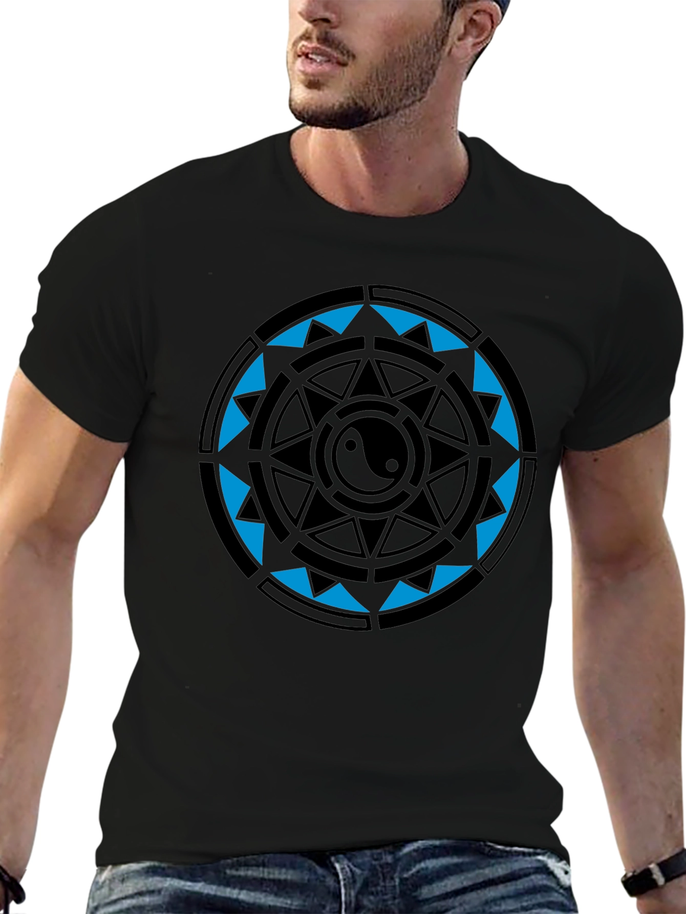 Yin Yang Mandala Graphic T-Shirt