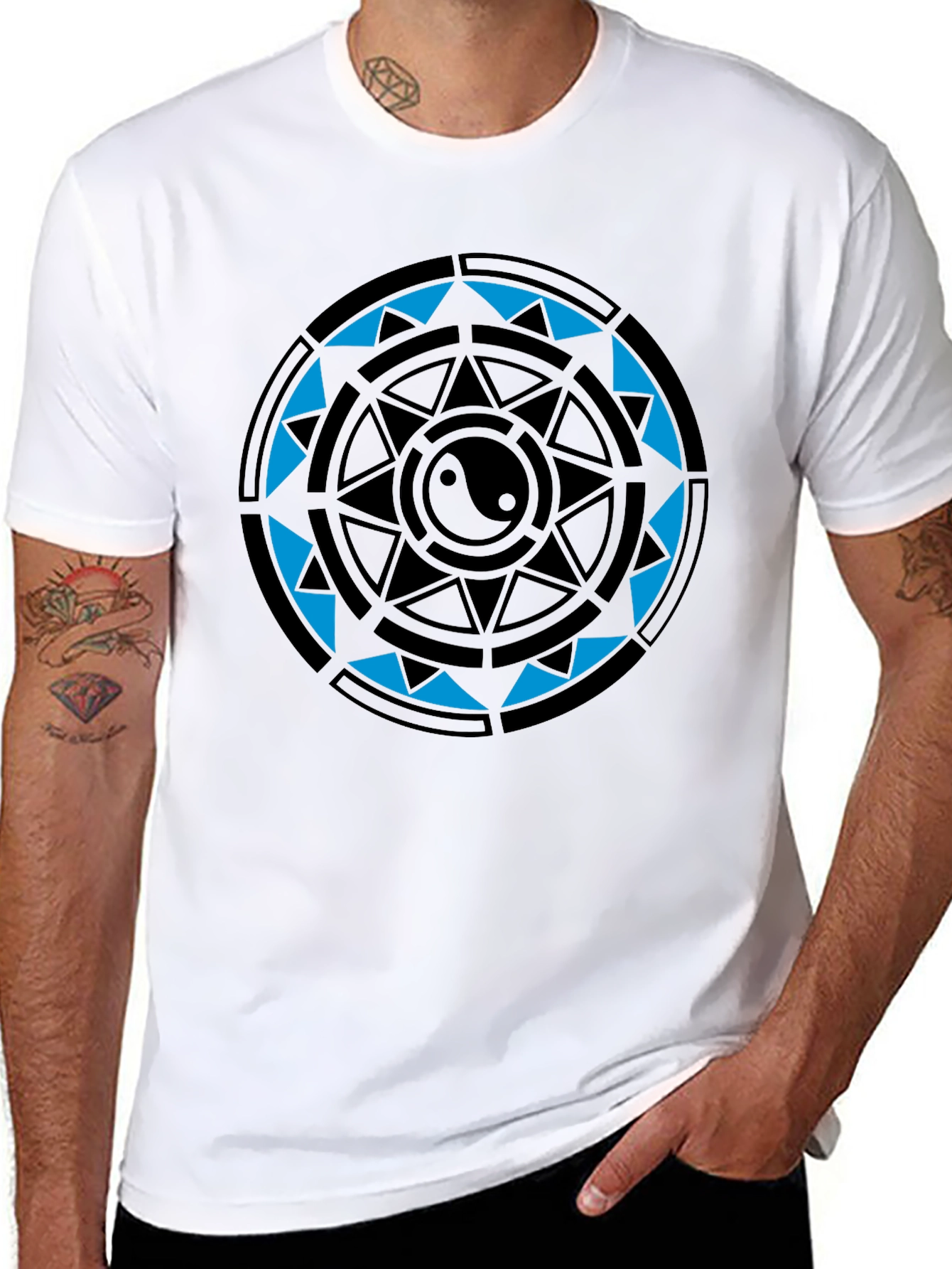 Yin Yang Mandala Graphic T-Shirt