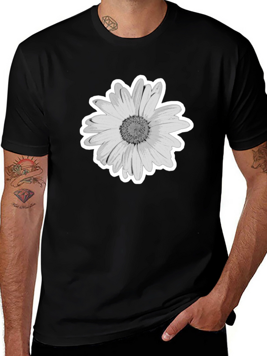 Daisy Graphic Print Black T-Shirt