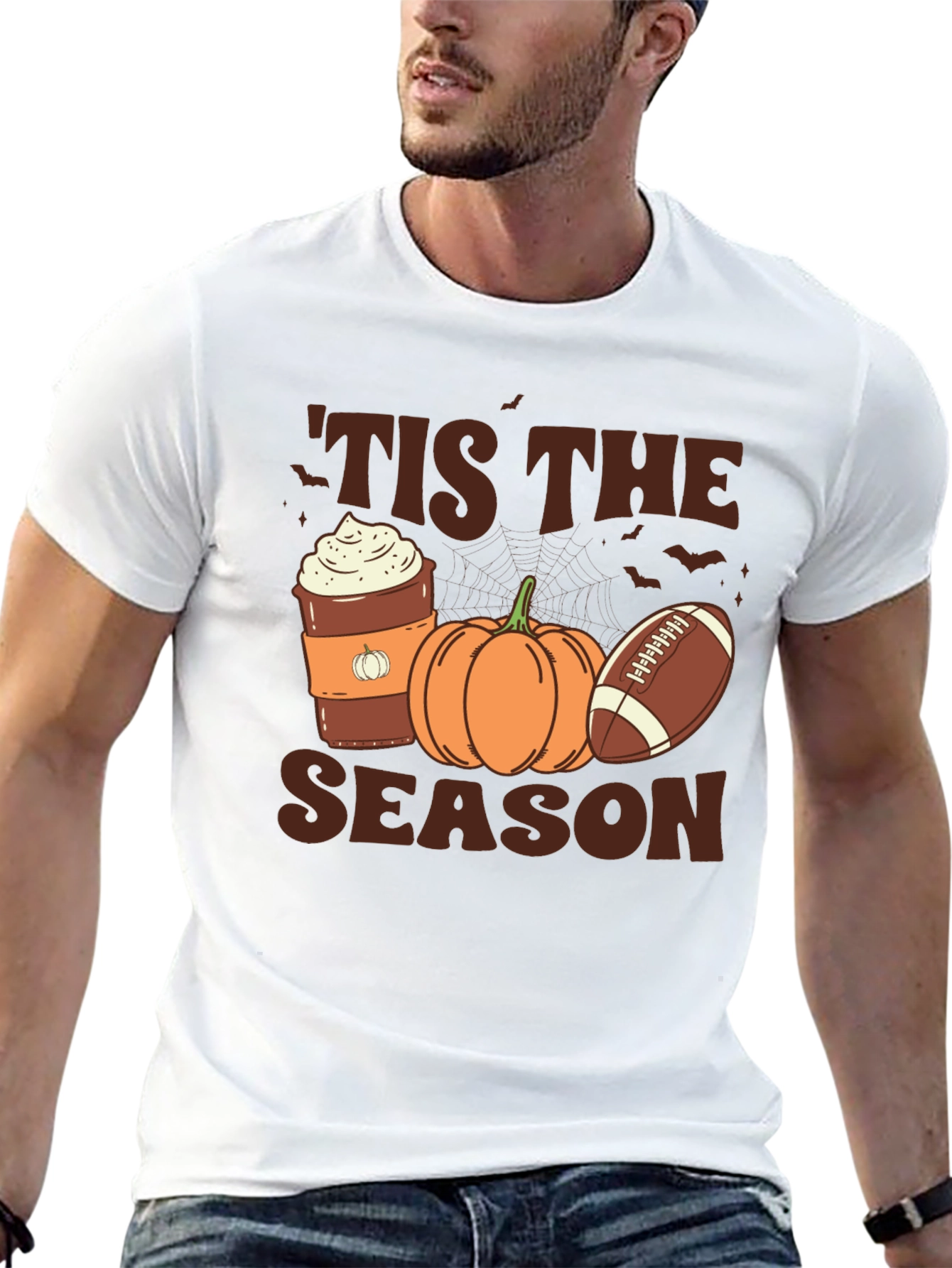 Tis The Season T-Shirt - Pumpkin Spice & Football