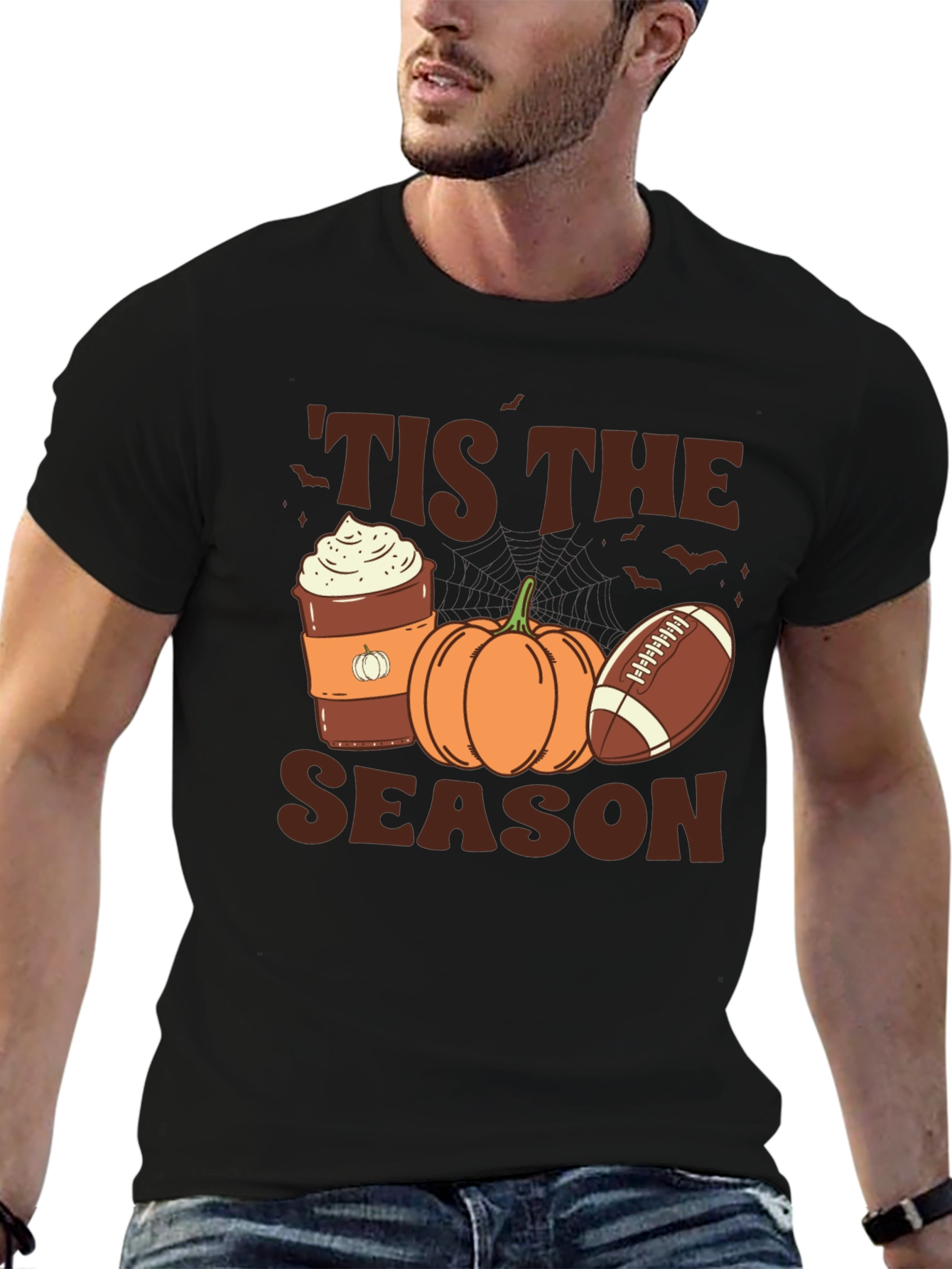 Tis The Season T-Shirt - Pumpkin Spice & Football