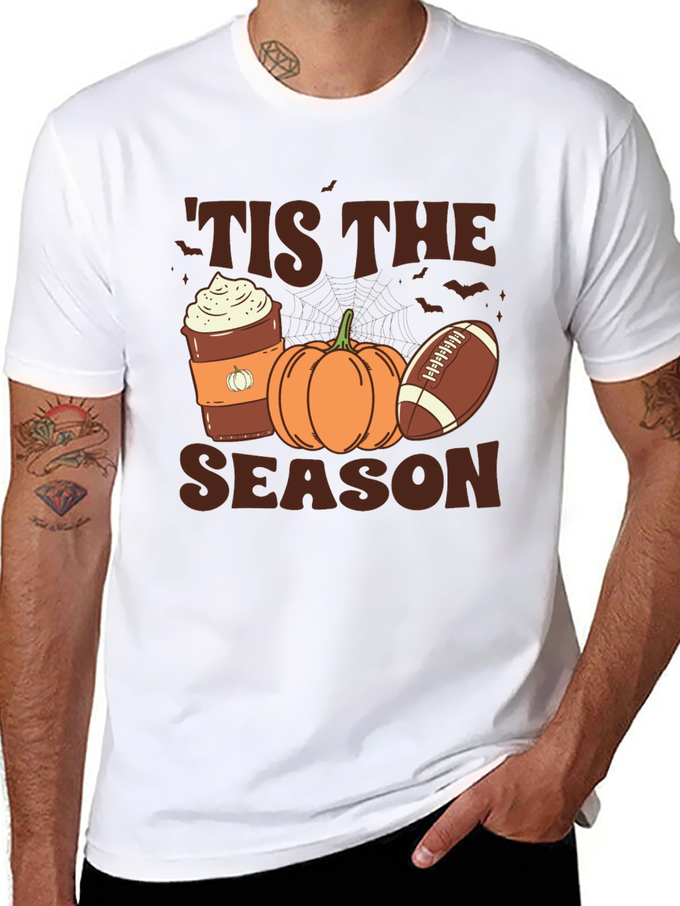 Tis The Season T-Shirt - Pumpkin Spice & Football