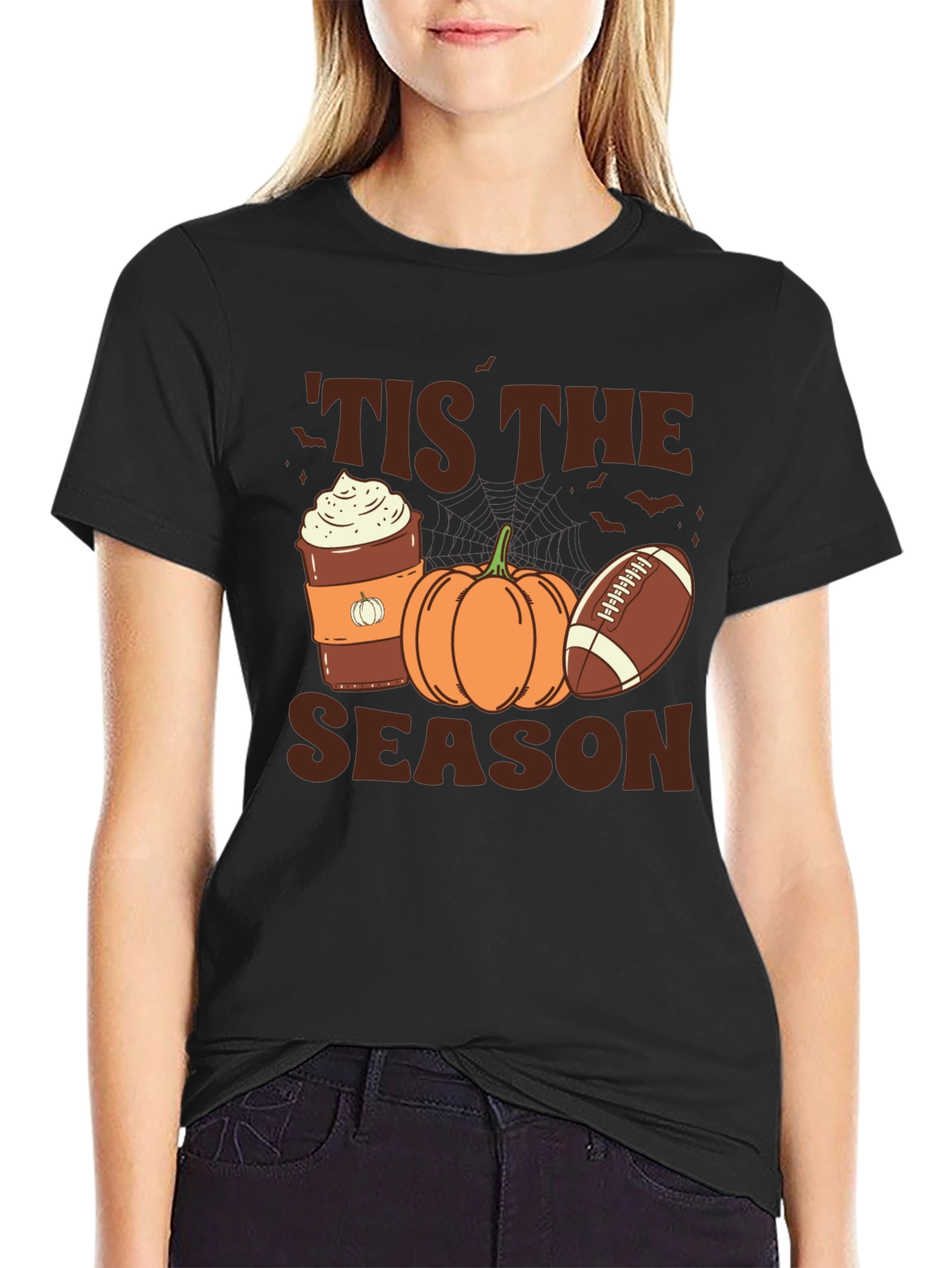 Tis The Season T-Shirt - Pumpkin Spice & Football
