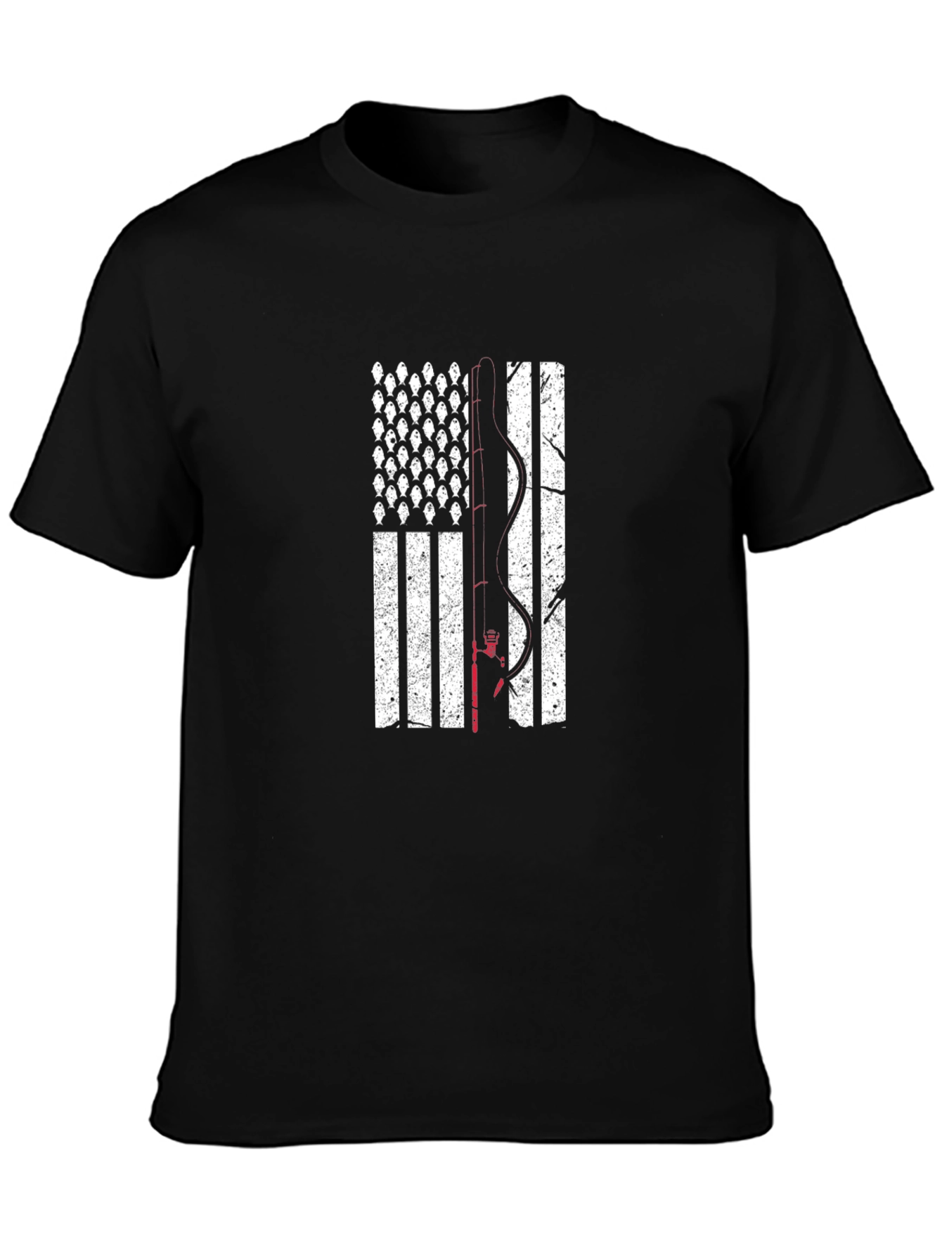 Fishing American Flag T-Shirt