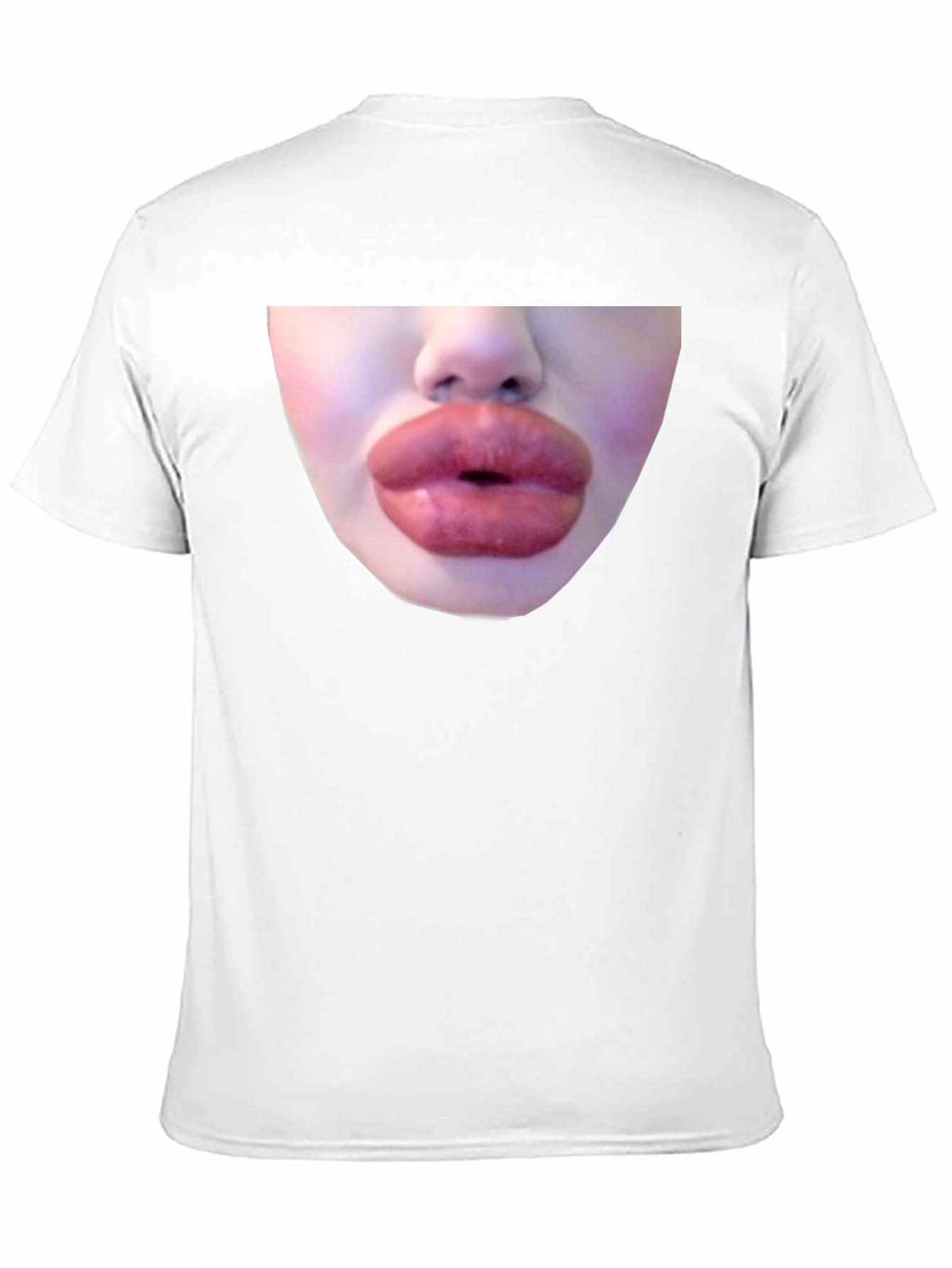 Statement Black Tee with Bold Lip Graphic
