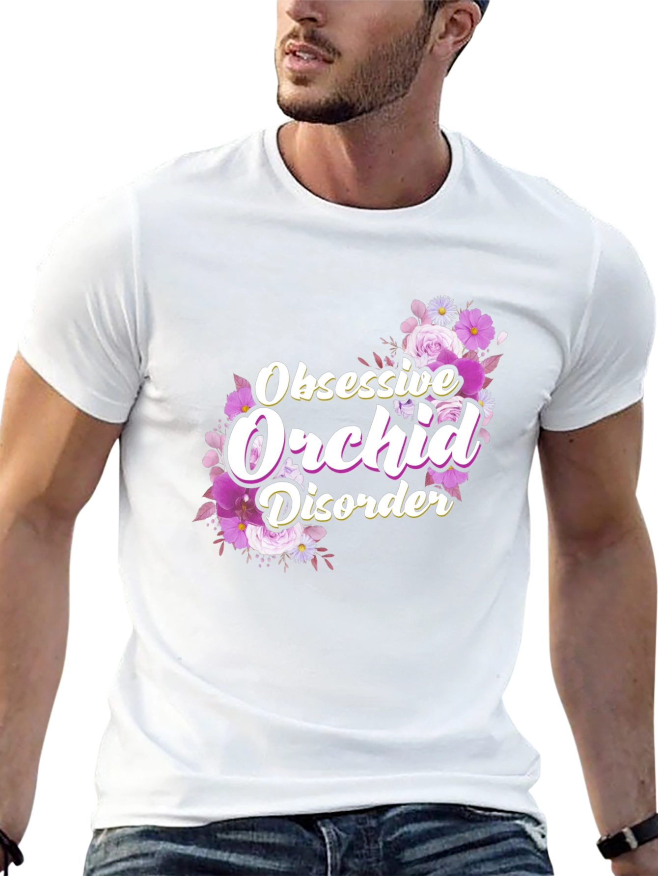 Obsessive Orchid Disorder Floral Graphic Tee