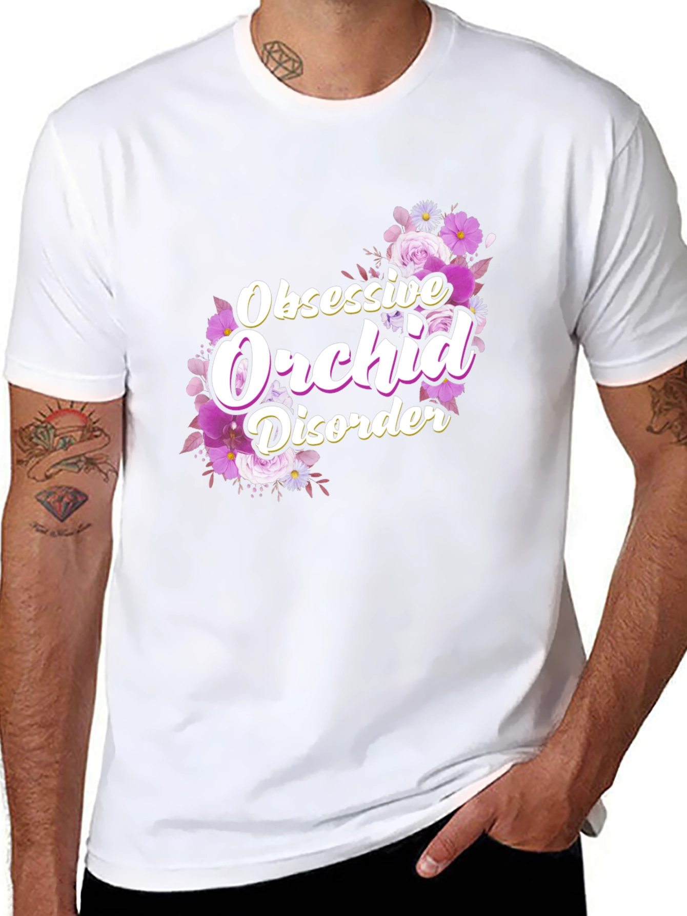 Obsessive Orchid Disorder Floral Graphic Tee