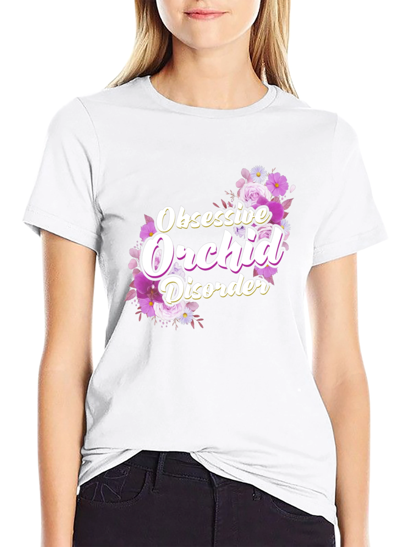 Obsessive Orchid Disorder Floral Graphic Tee