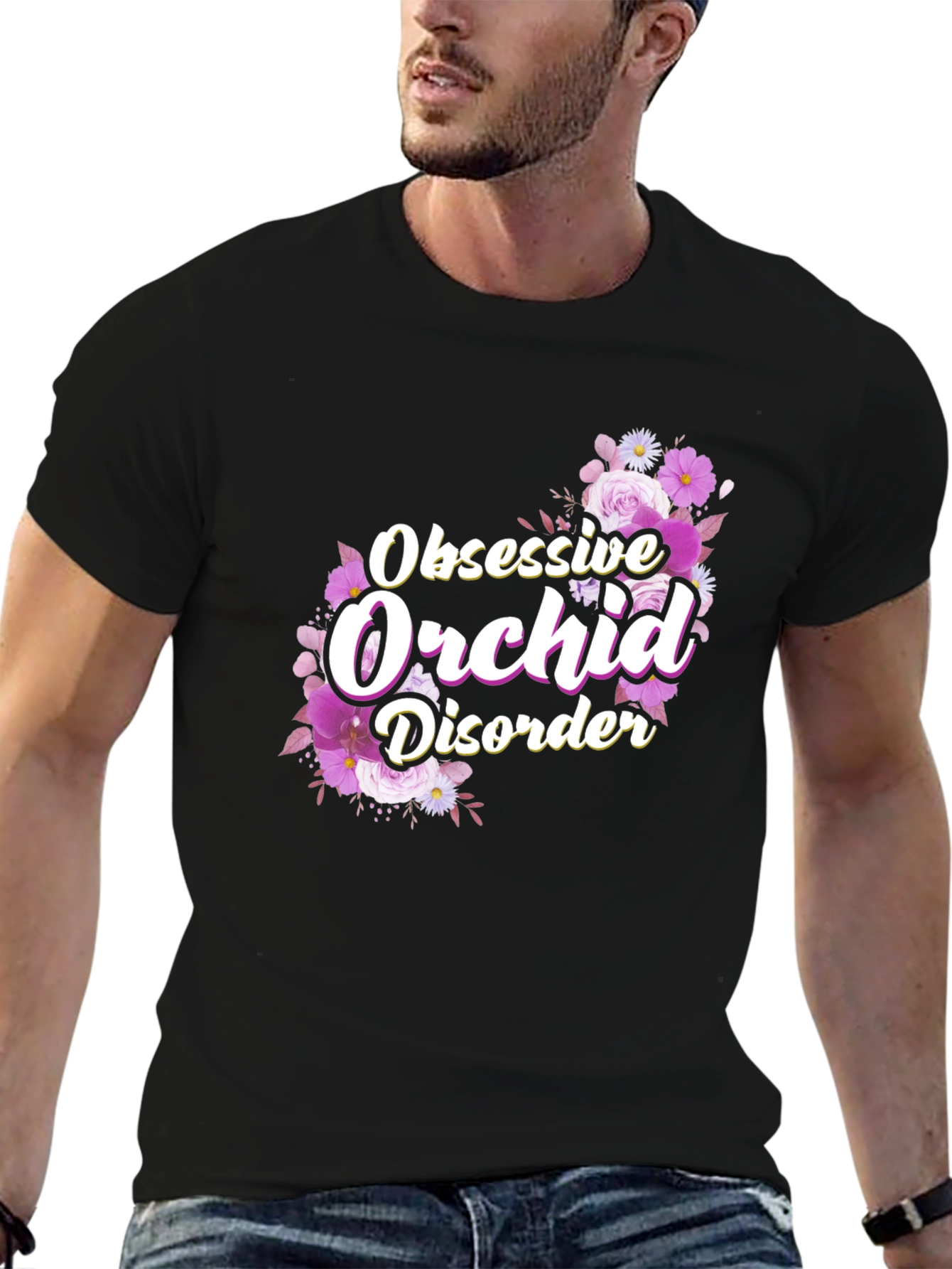 Obsessive Orchid Disorder Floral Graphic Tee