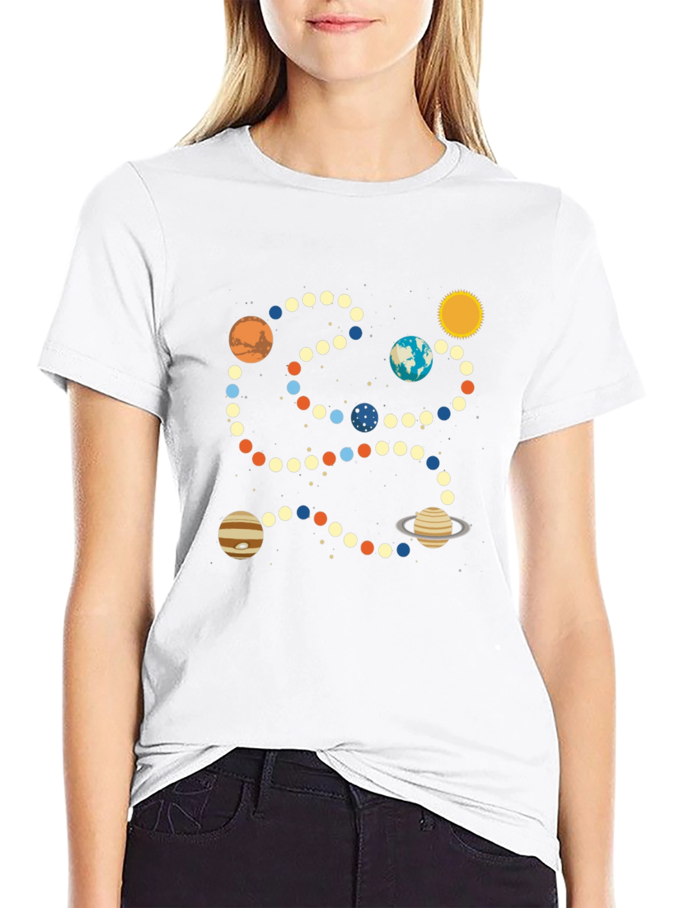 Planetary System T-Shirt - Galaxy Lover Tee