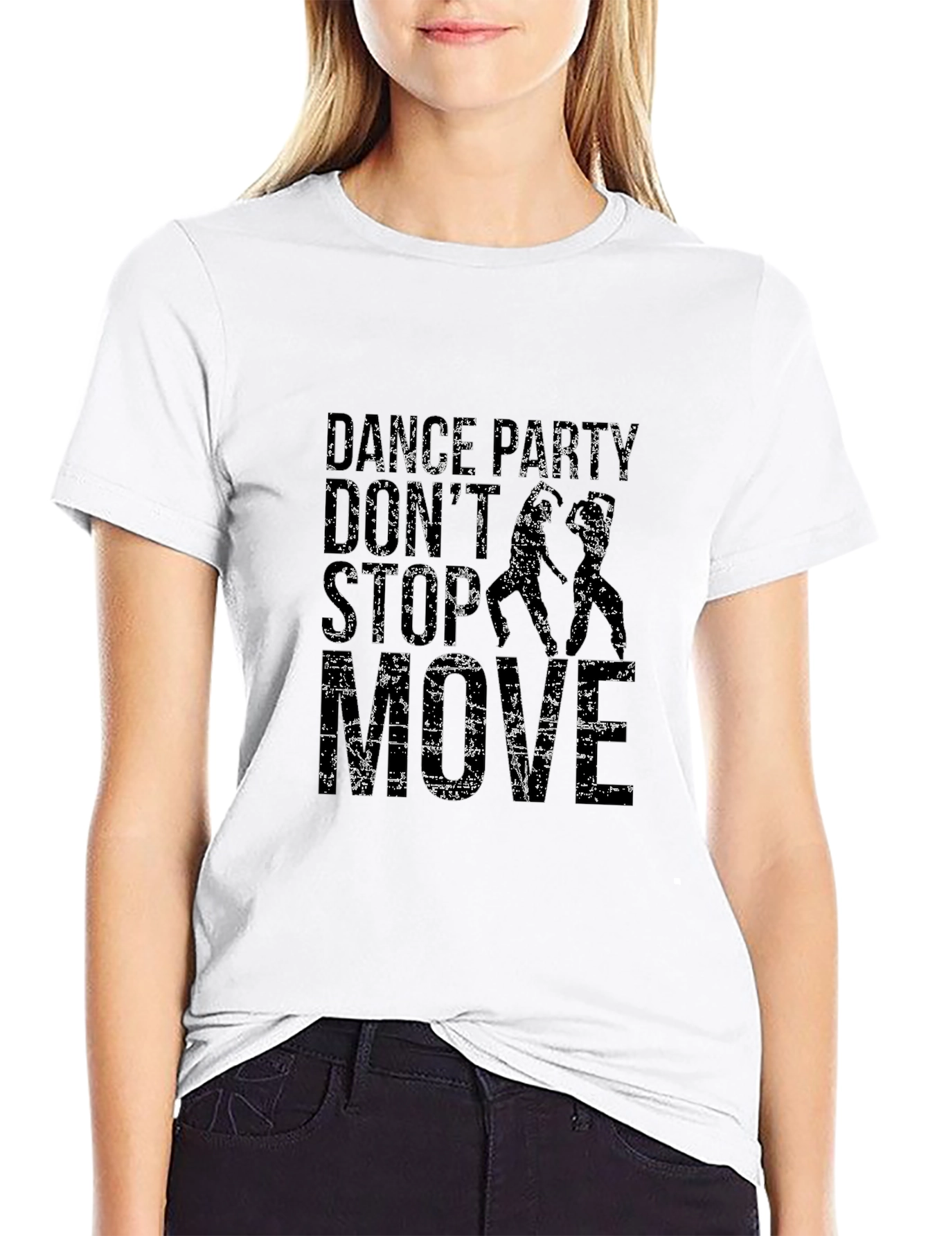 Dance Party Graphic T-Shirt - Black