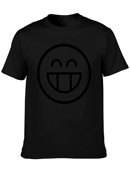 Smiley Face Graphic Black T-Shirt