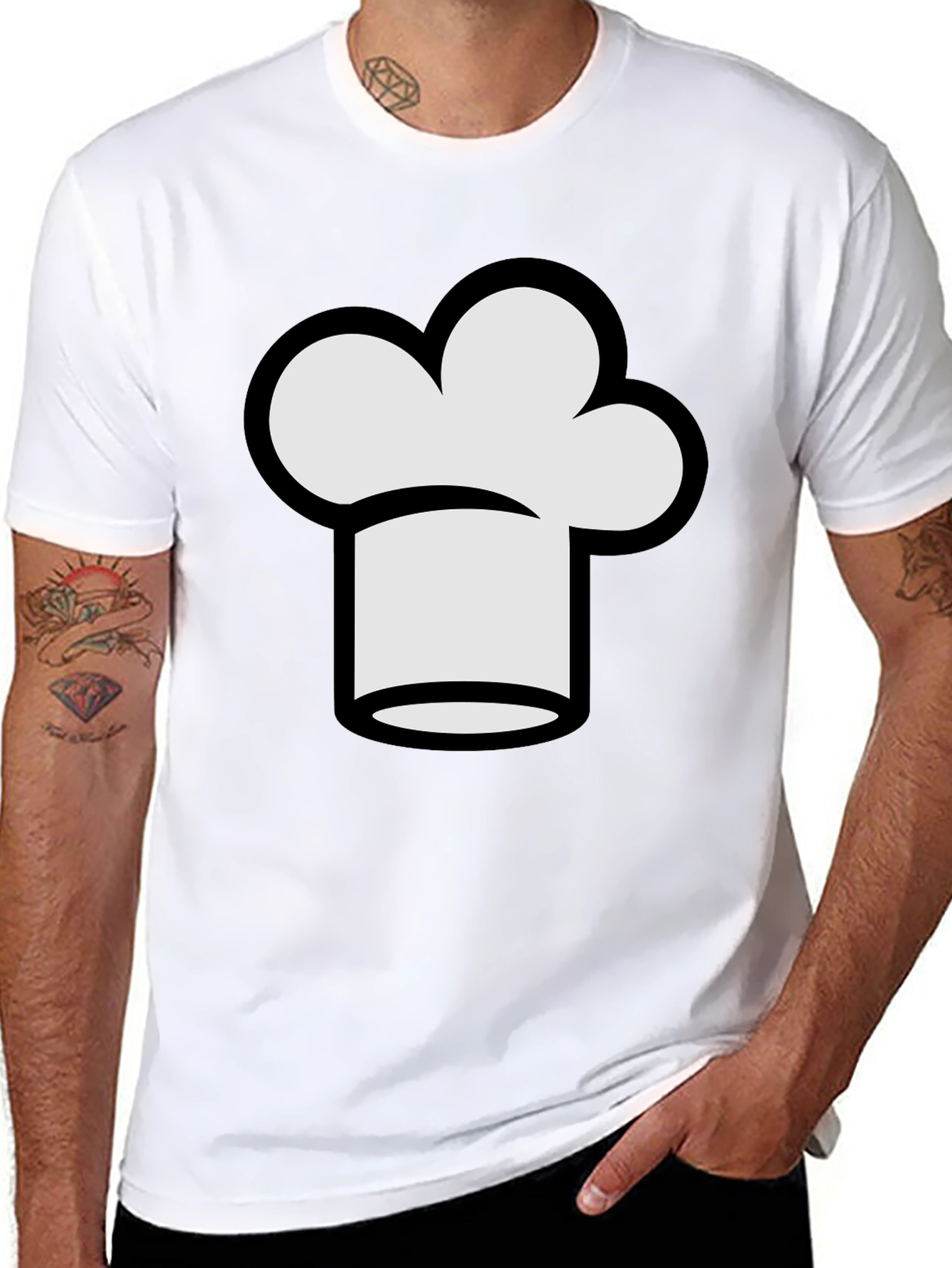 Chef Hat Graphic T-Shirt - Culinary Style