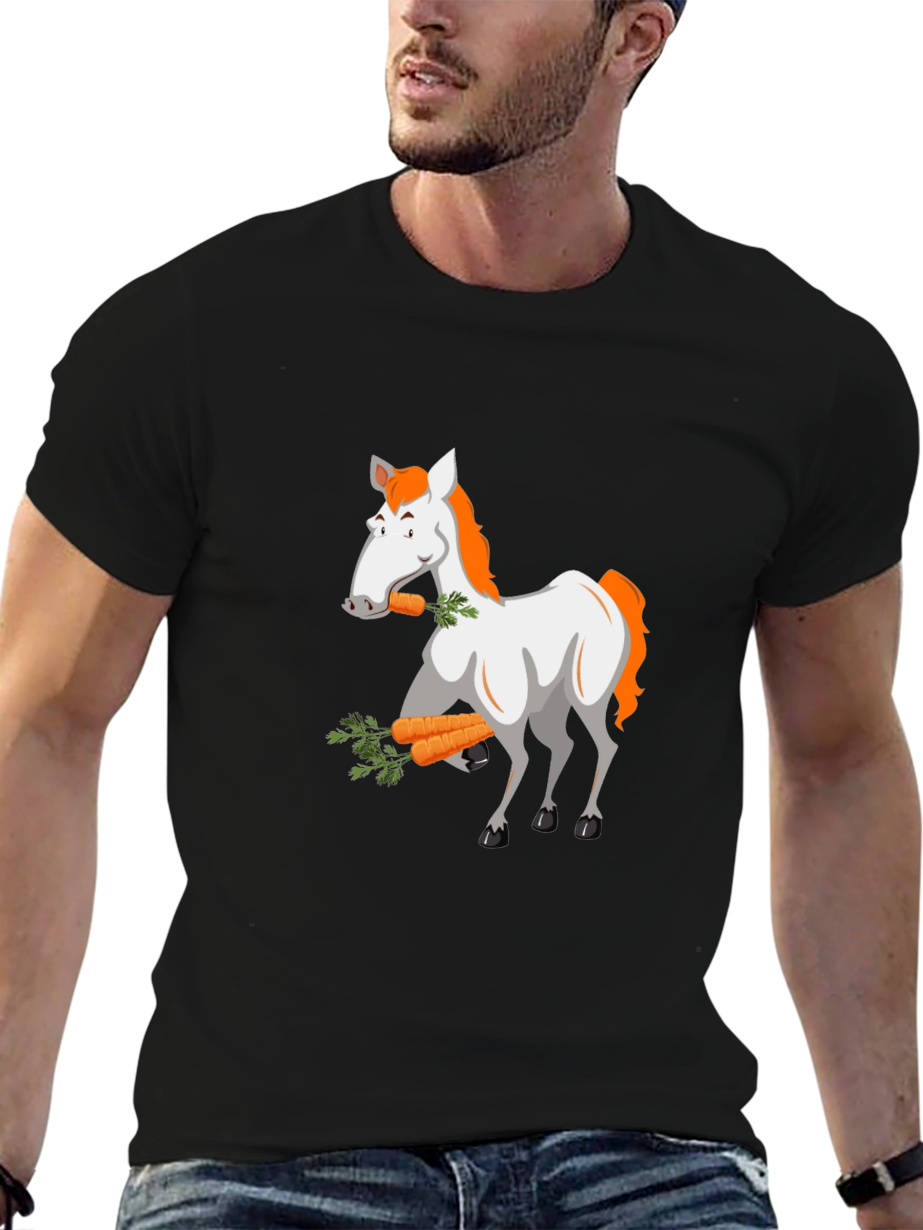 Horse & Carrot Graphic T-Shirt