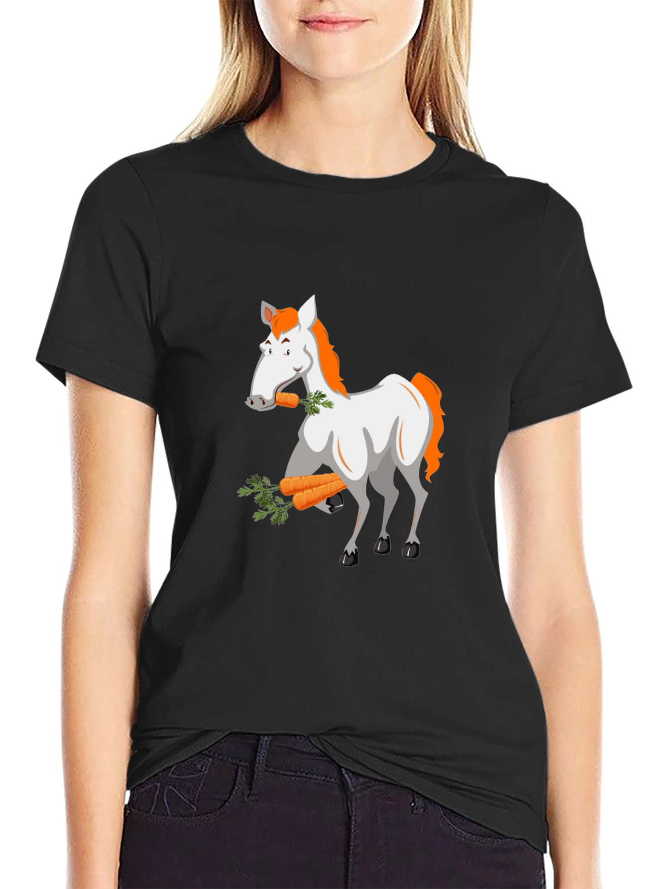 Horse & Carrot Graphic T-Shirt