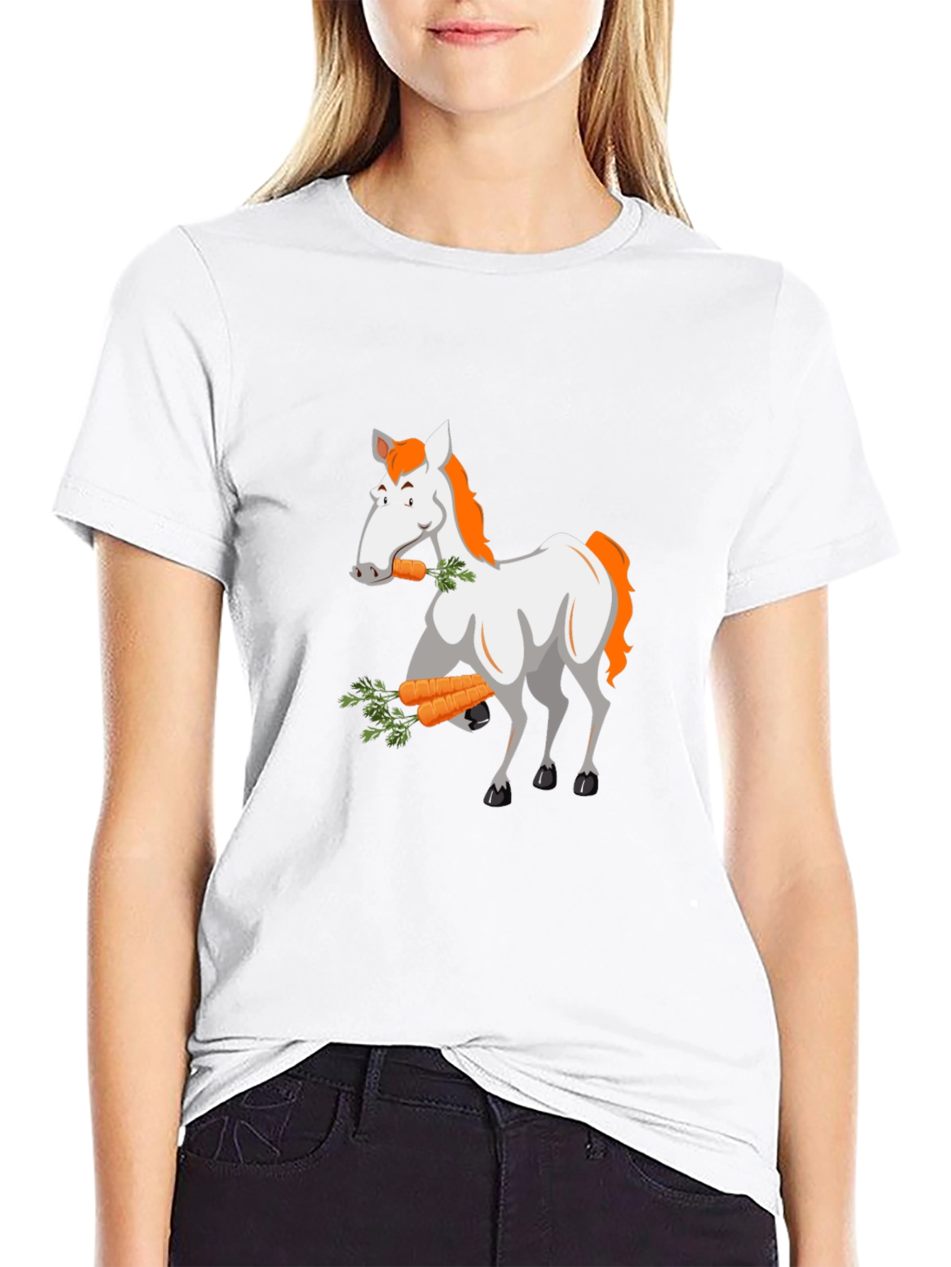 Horse & Carrot Graphic T-Shirt