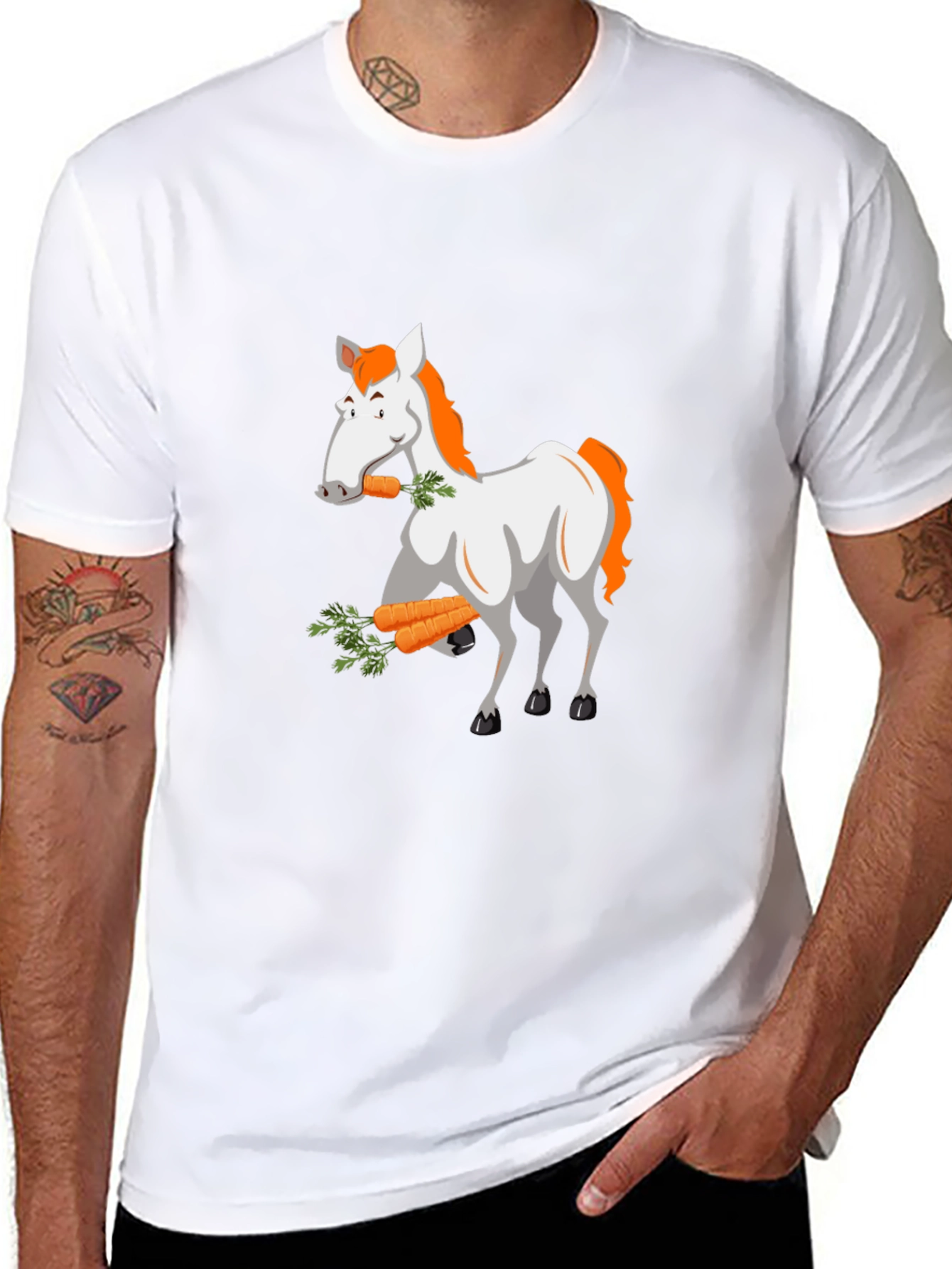 Horse & Carrot Graphic T-Shirt