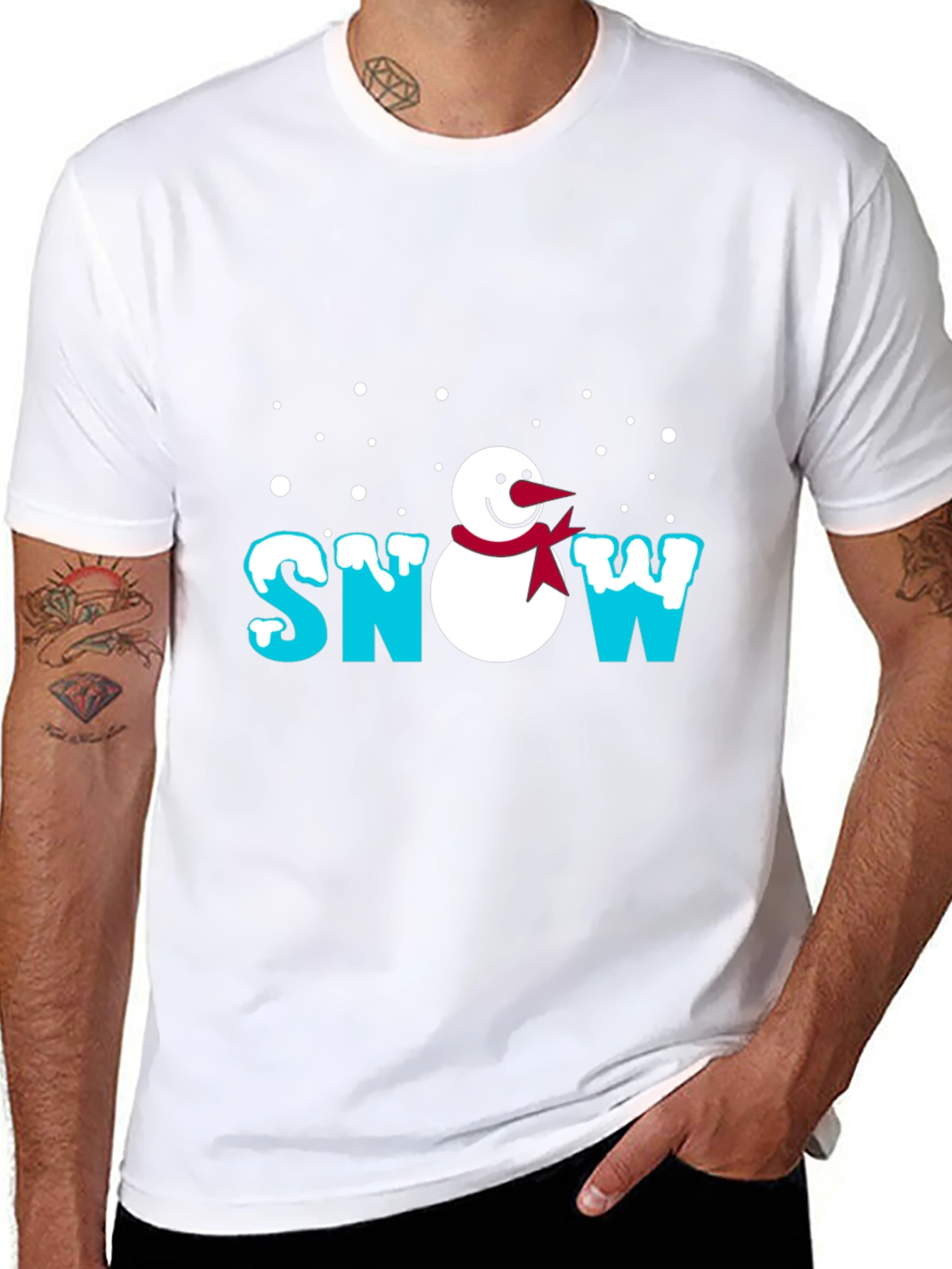 Snowman Graphic Tee - Winter Holiday T-Shirt