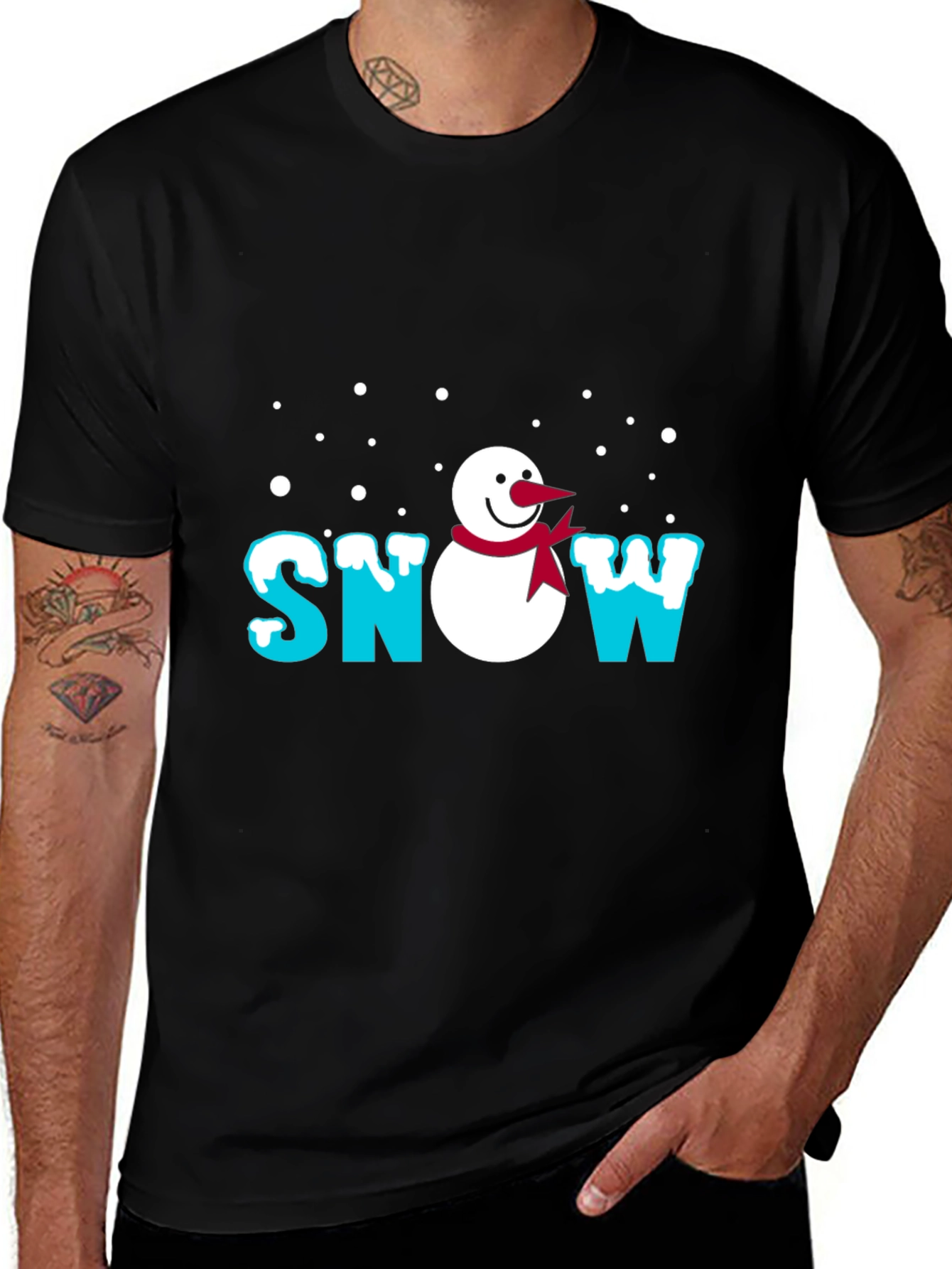 Snowman Graphic Tee - Winter Holiday T-Shirt