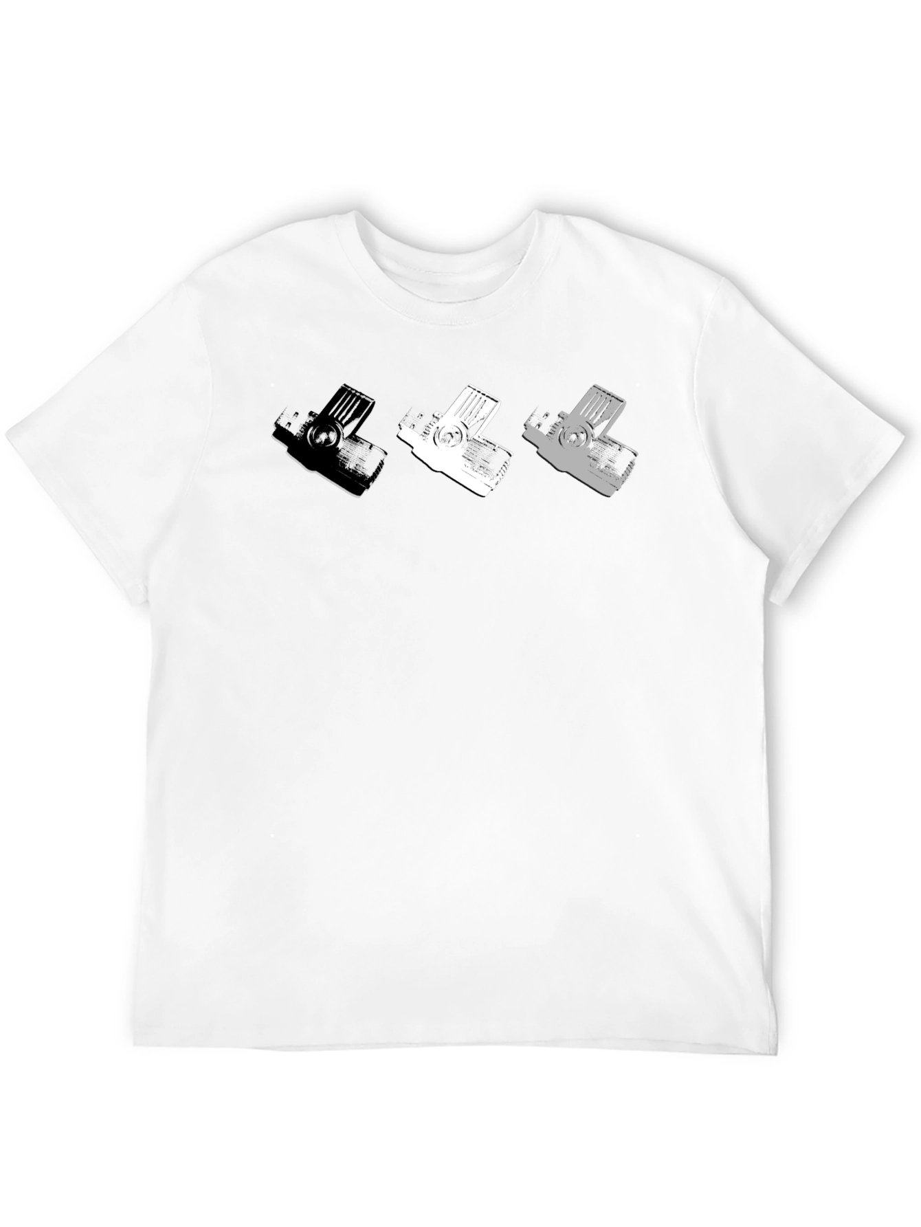 Retro Camera T-Shirt - Mens Black Graphic Tee
