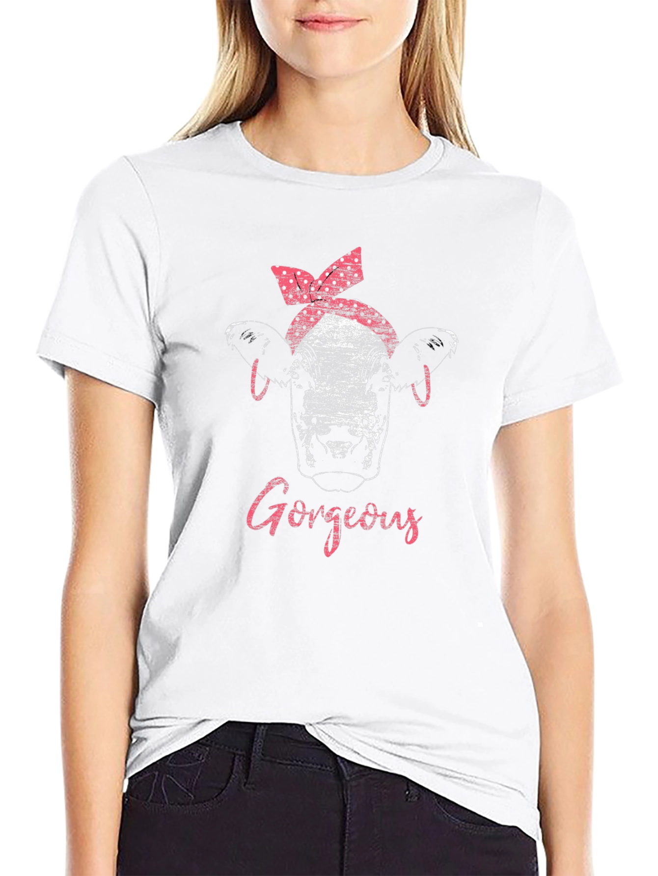 Gorgeous Cow Bandana Graphic Tee