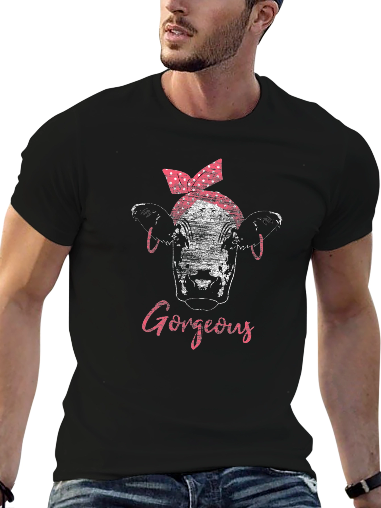 Gorgeous Cow Bandana Graphic Tee