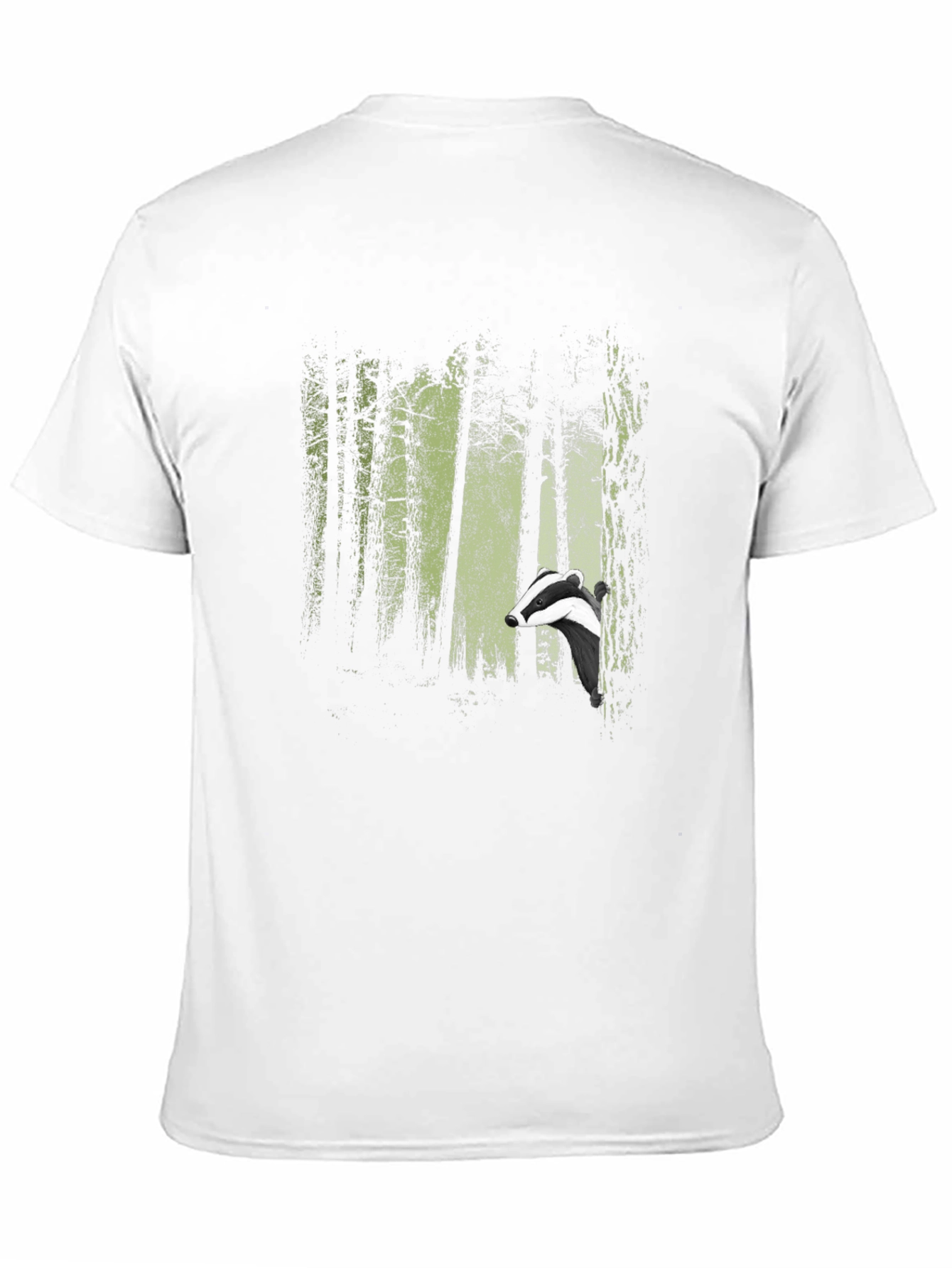 Badger Forest Graphic Print Black T-Shirt