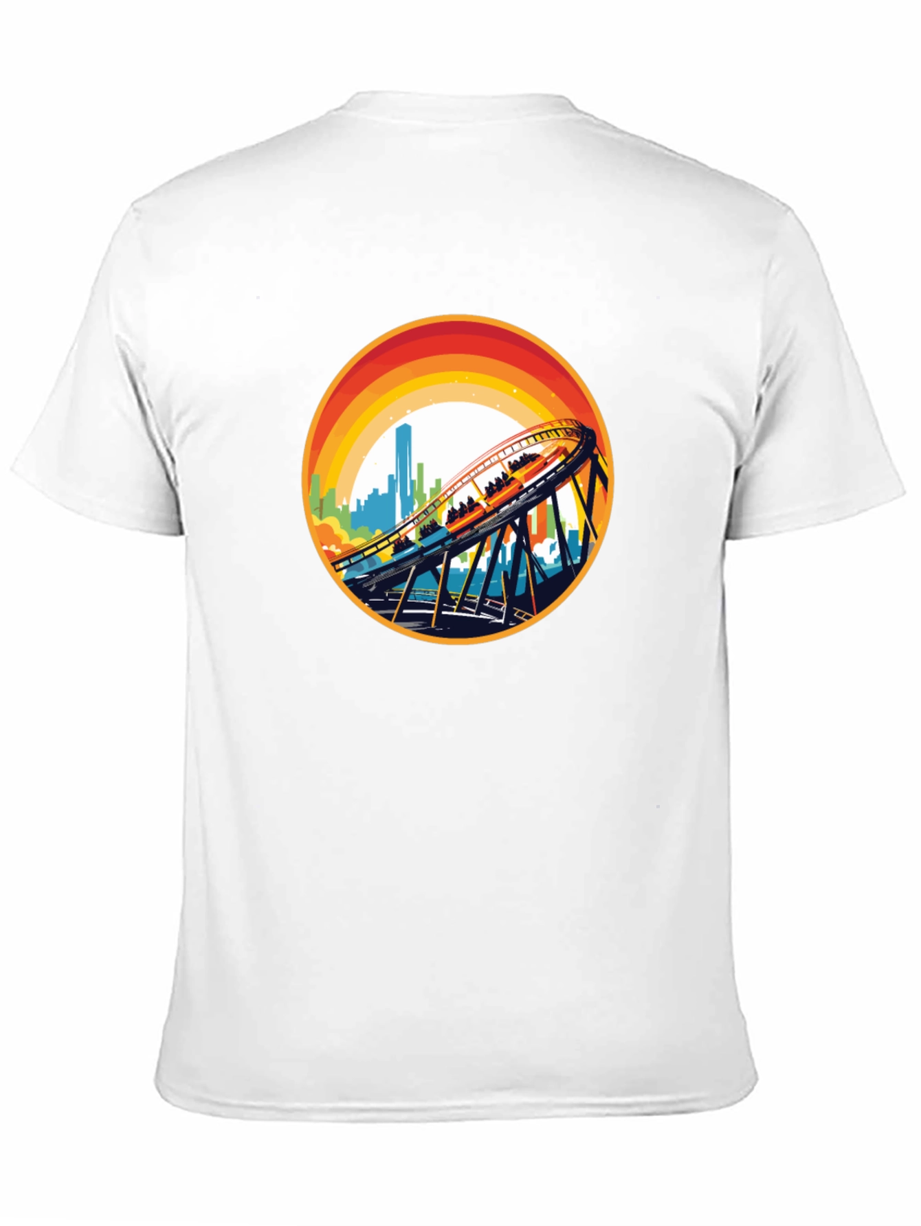 Roller Coaster Cityscape Graphic Tee