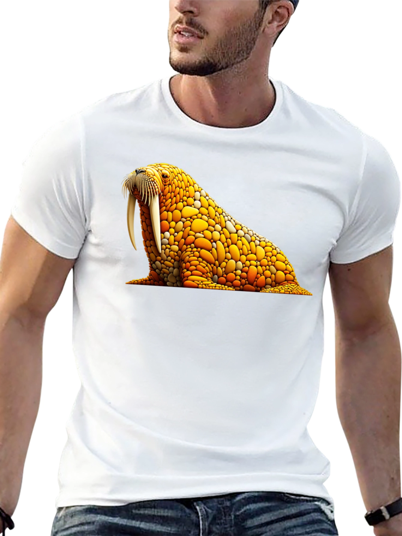 Walrus Mosaic Graphic Tee - Black