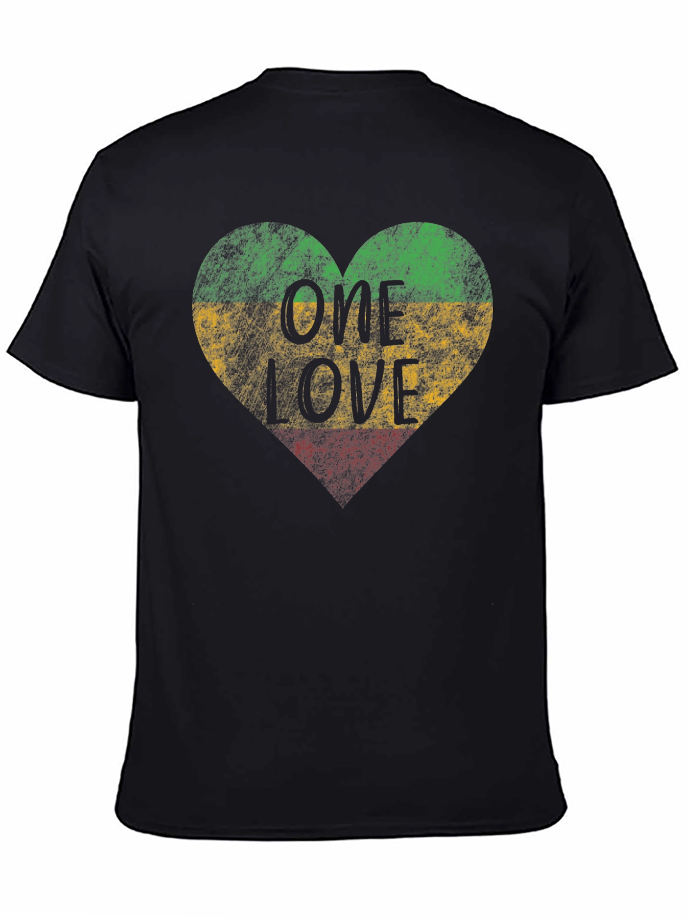 One Love Rasta Heart T-Shirt - Reggae Style