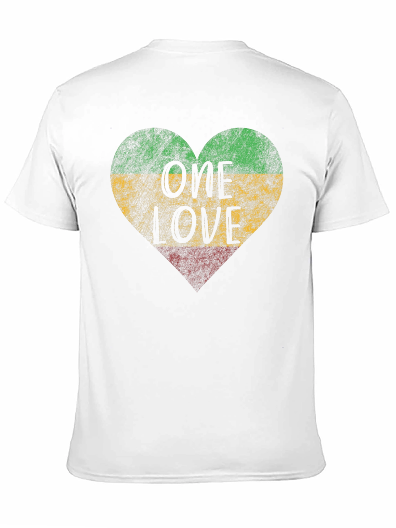 One Love Rasta Heart T-Shirt - Reggae Style