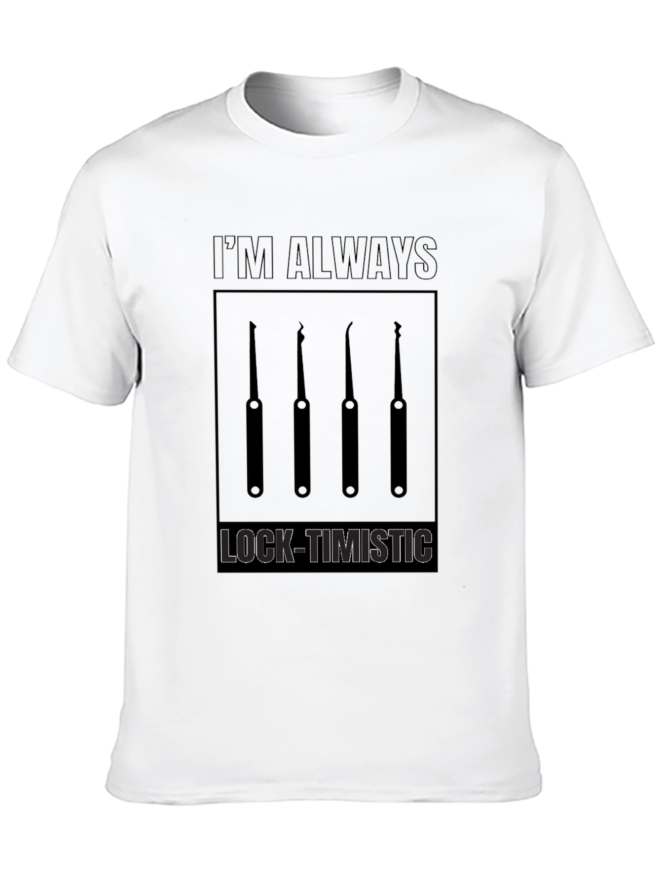 Lock-Timistic Black Graphic T-Shirt