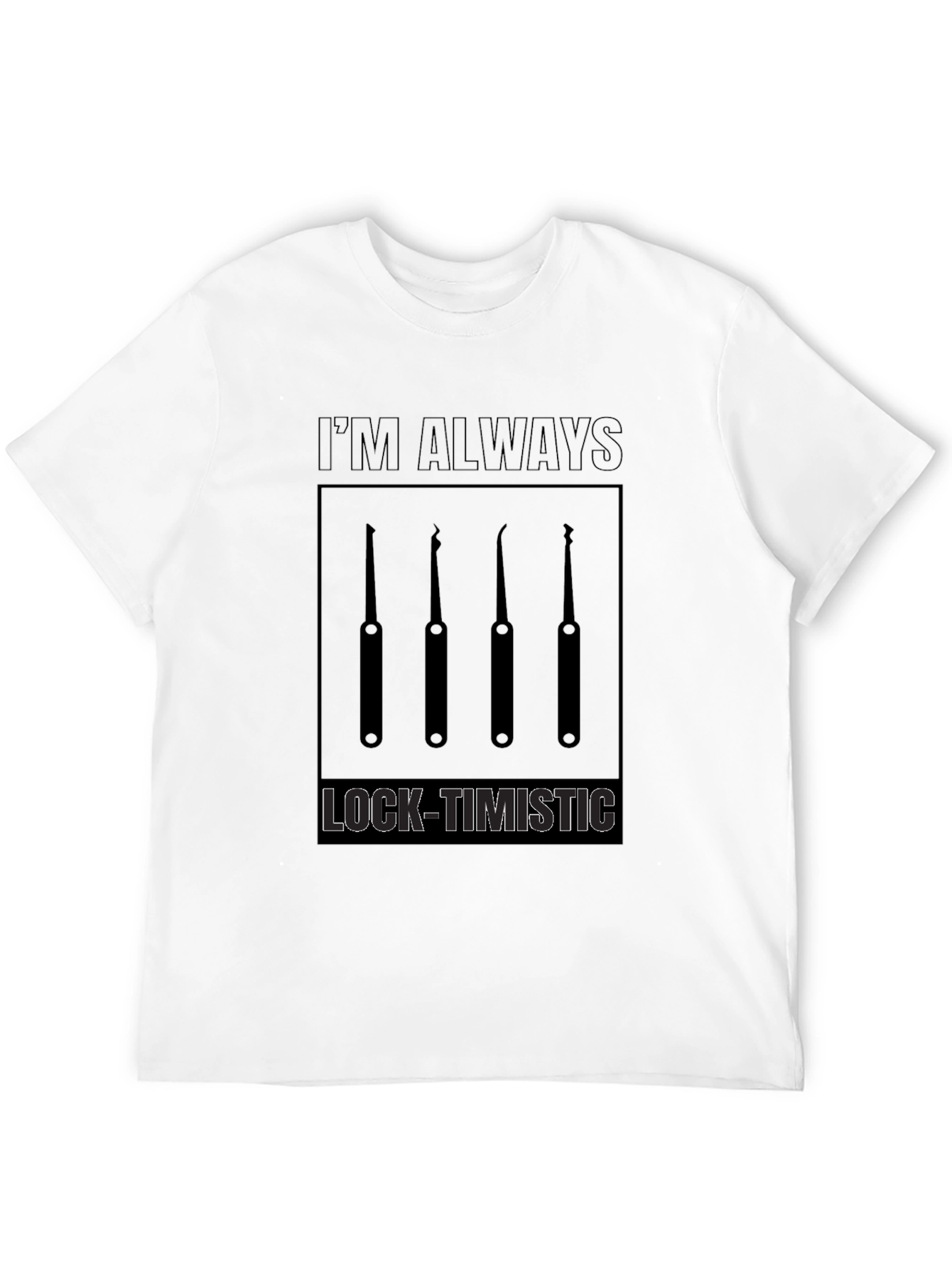 Lock-Timistic Black Graphic T-Shirt