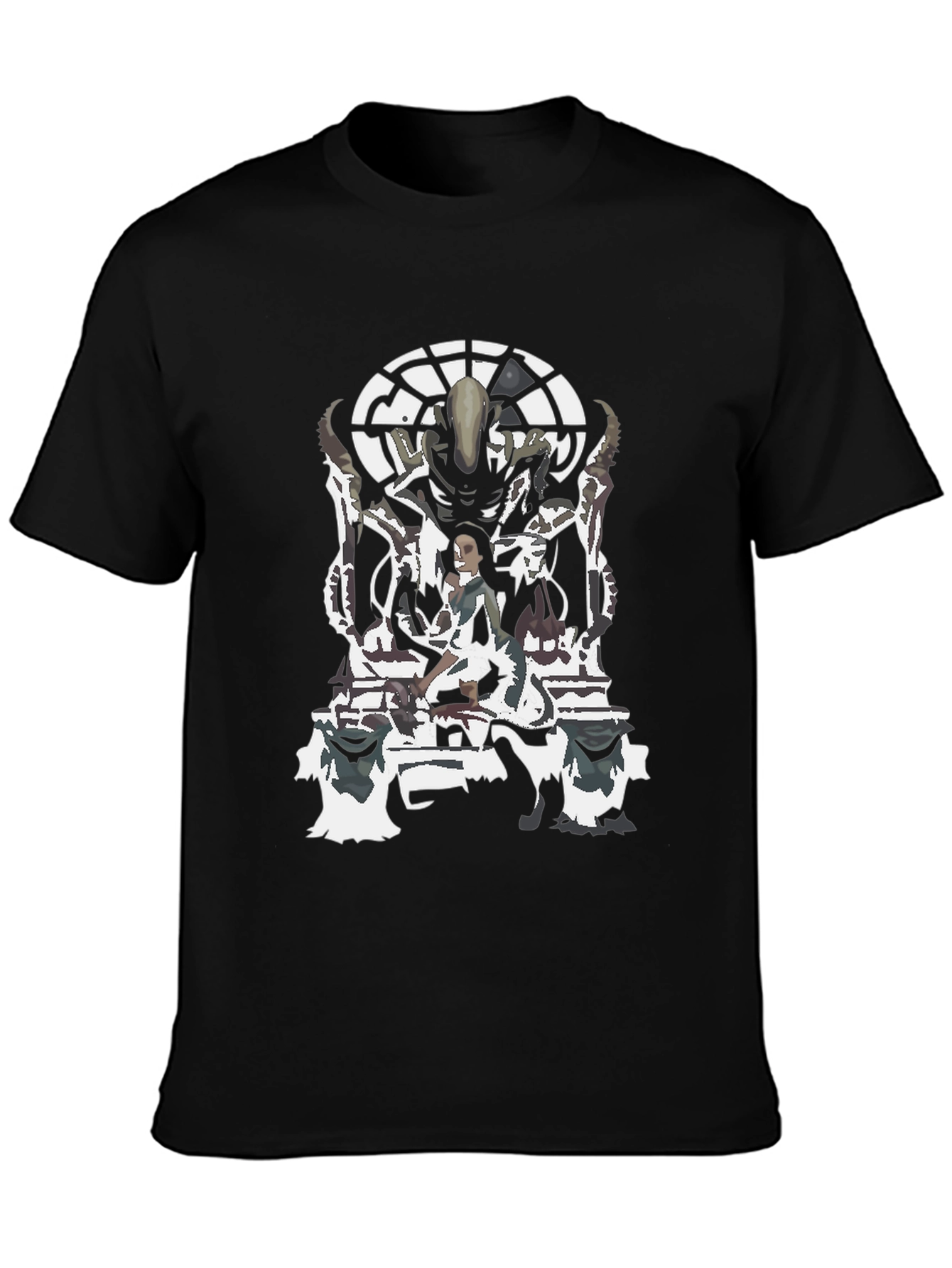 Alien vs Ripley Graphic T-Shirt - Black Cotton Tee