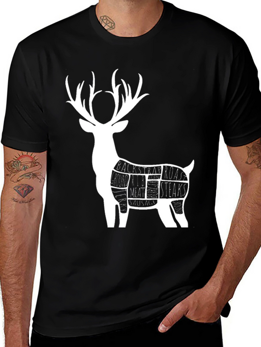 Deer Meat Cuts Graphic T-Shirt