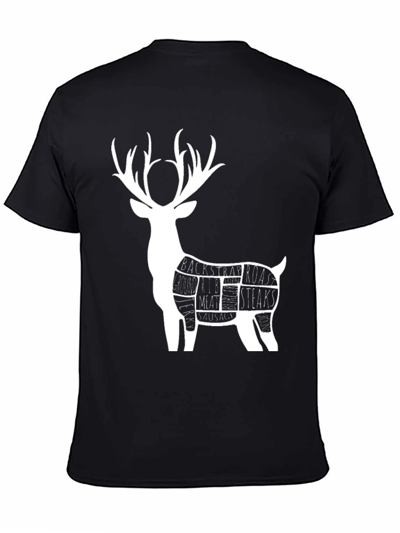 Deer Meat Cuts Graphic T-Shirt