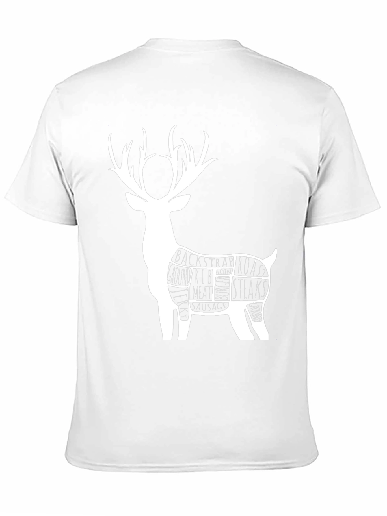 Deer Meat Cuts Graphic T-Shirt