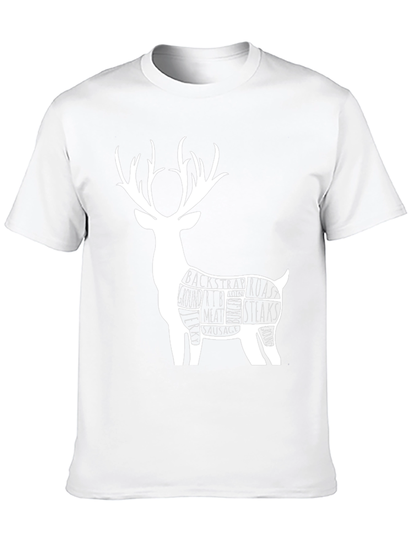 Deer Meat Cuts Graphic T-Shirt