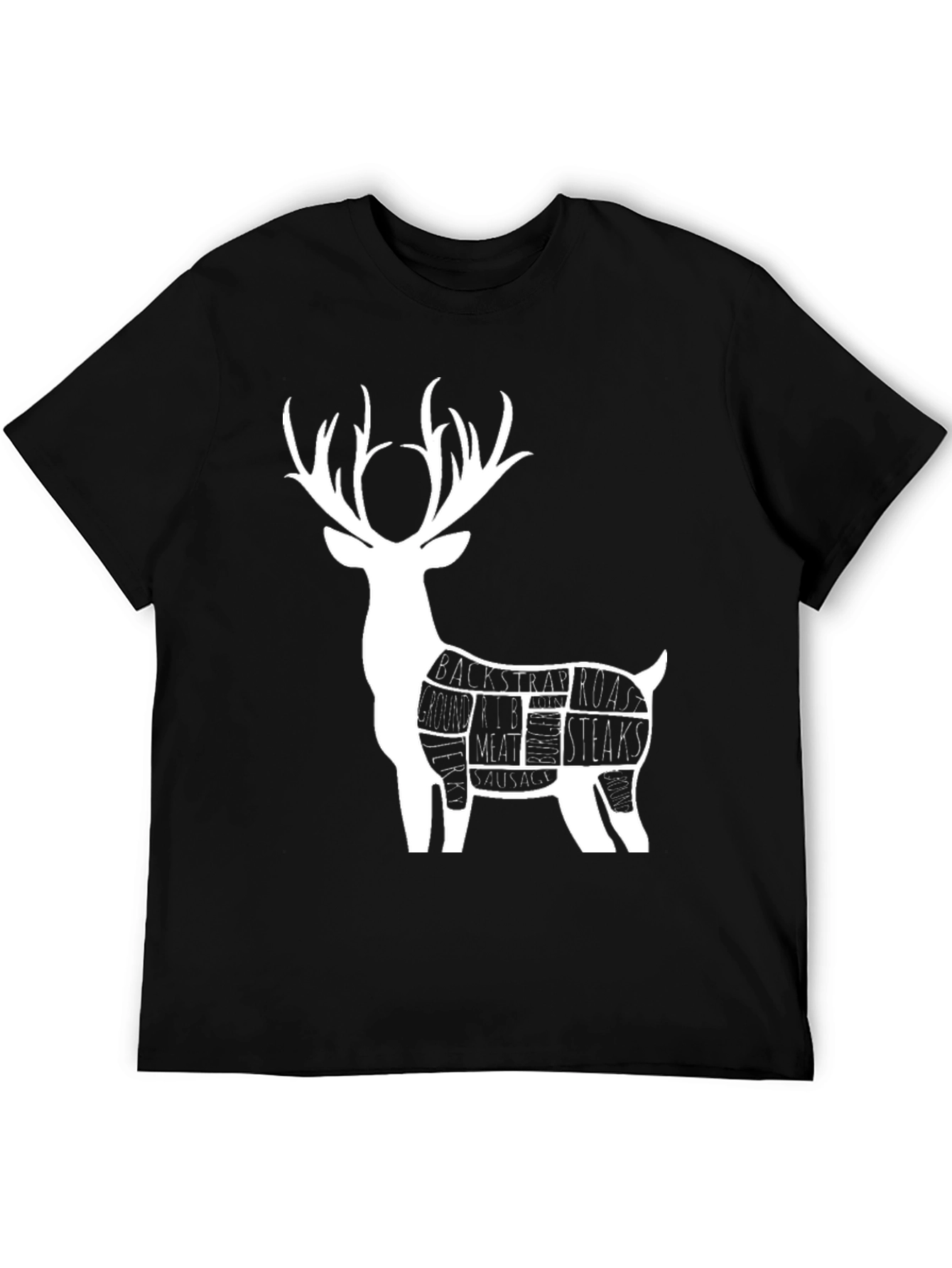 Deer Meat Cuts Graphic T-Shirt